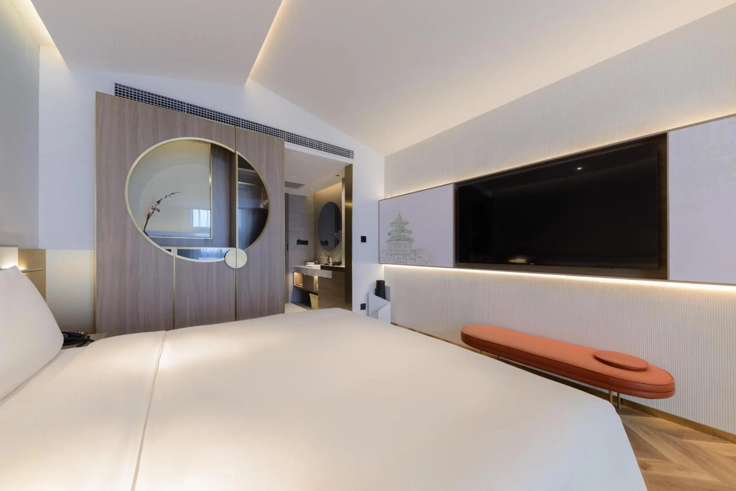 Bed in Atour S Hotel Beijing Zhongguancun Beiwai