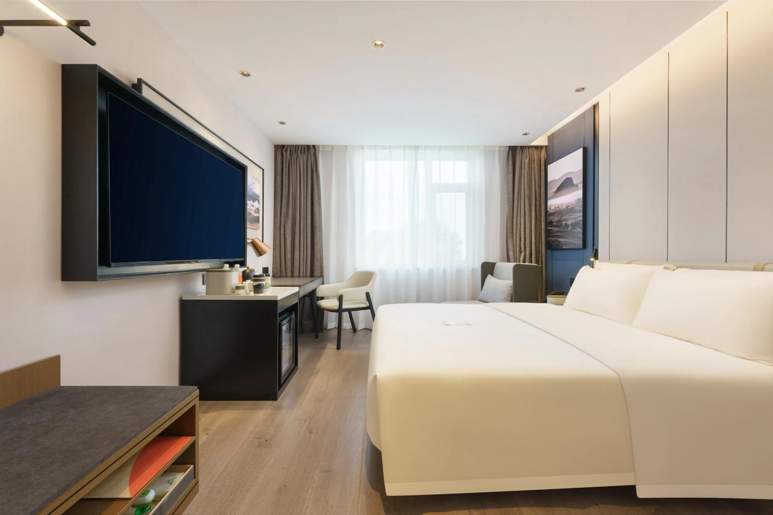 Bed in Dalian Airport Yingke Road Atour Hotel