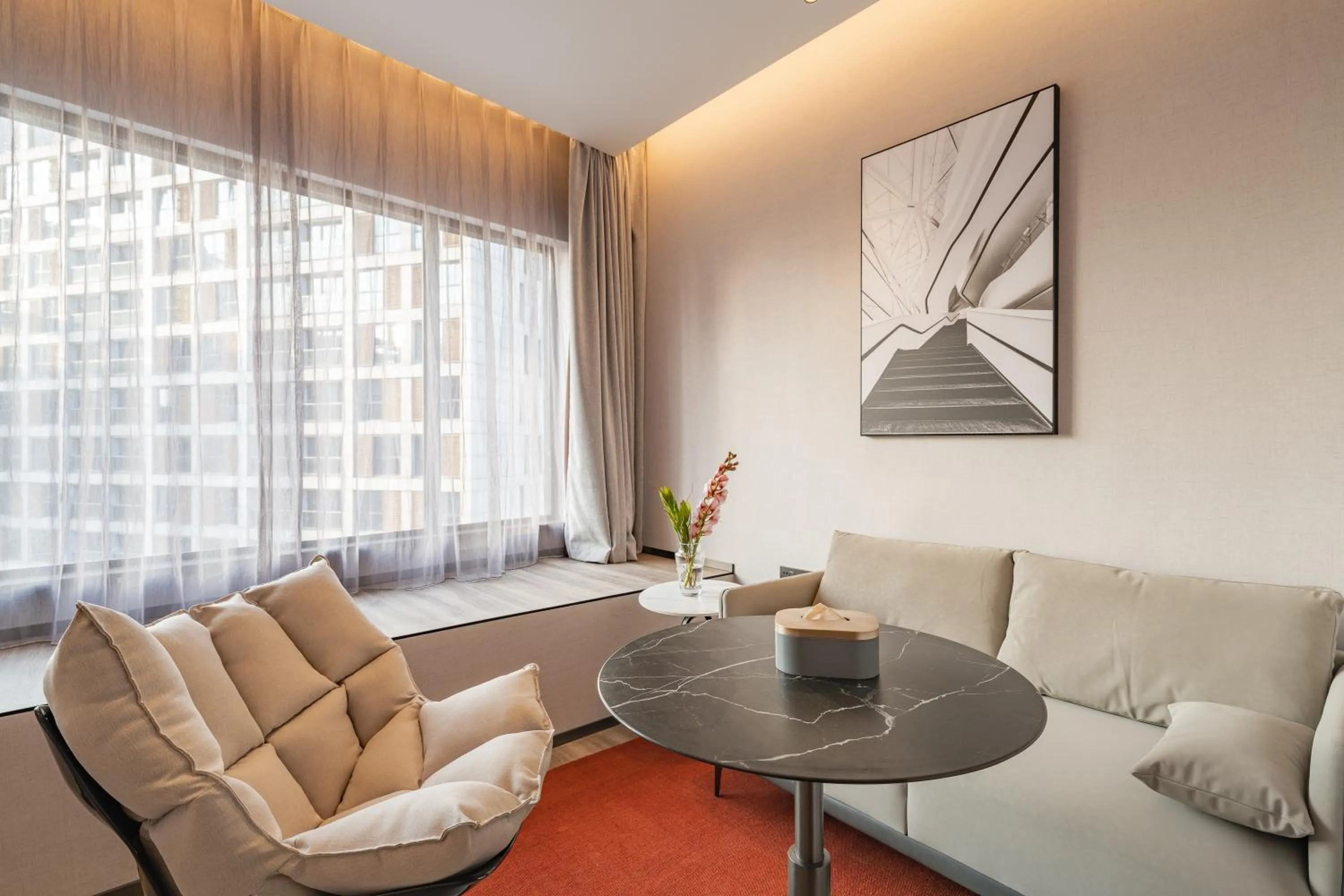 Seating area in Atour S Hotel Shanghai Lujiazui Expo Center