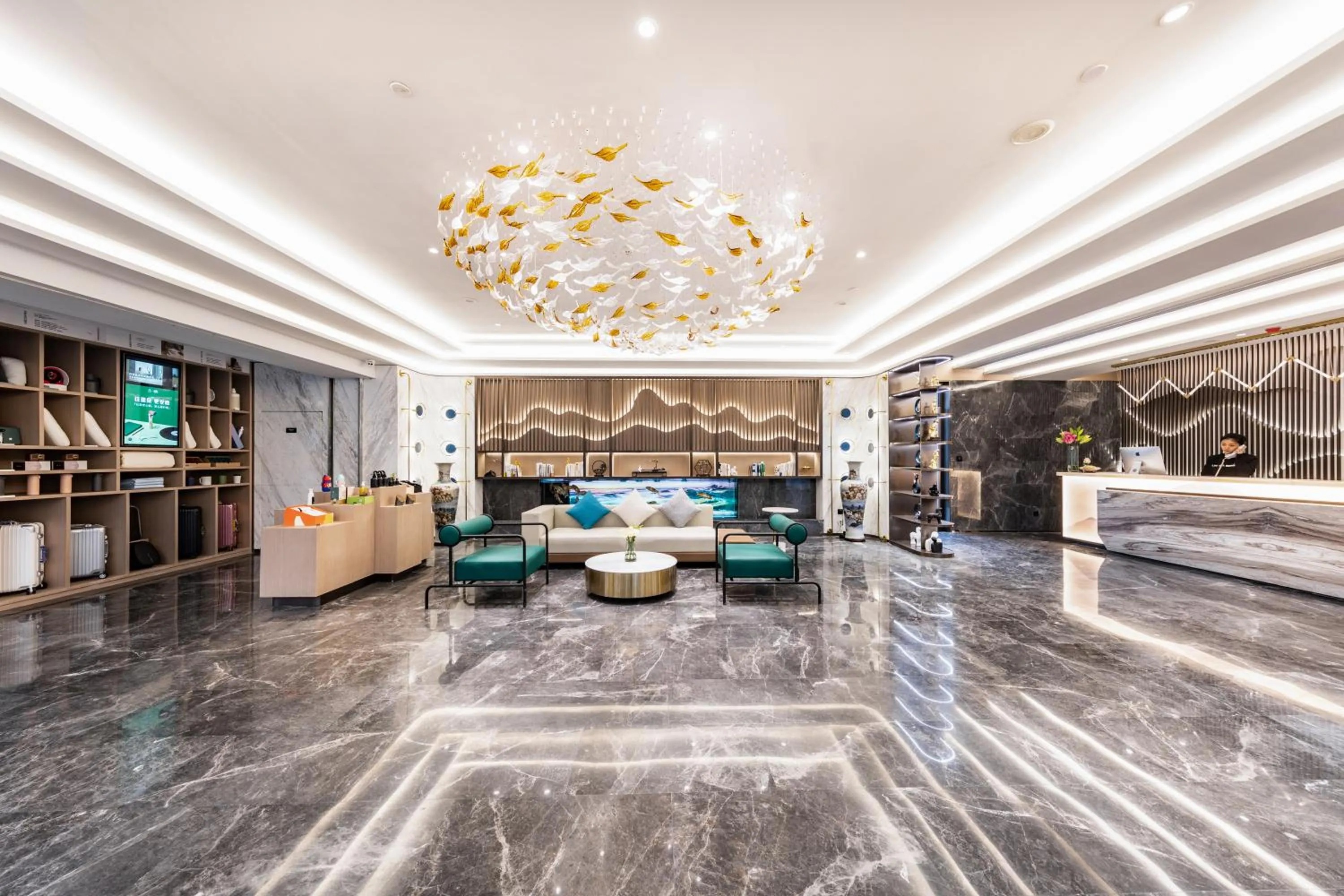 Lobby or reception in Atour Hotel Suzhou Guanqian Street Leqiao Station