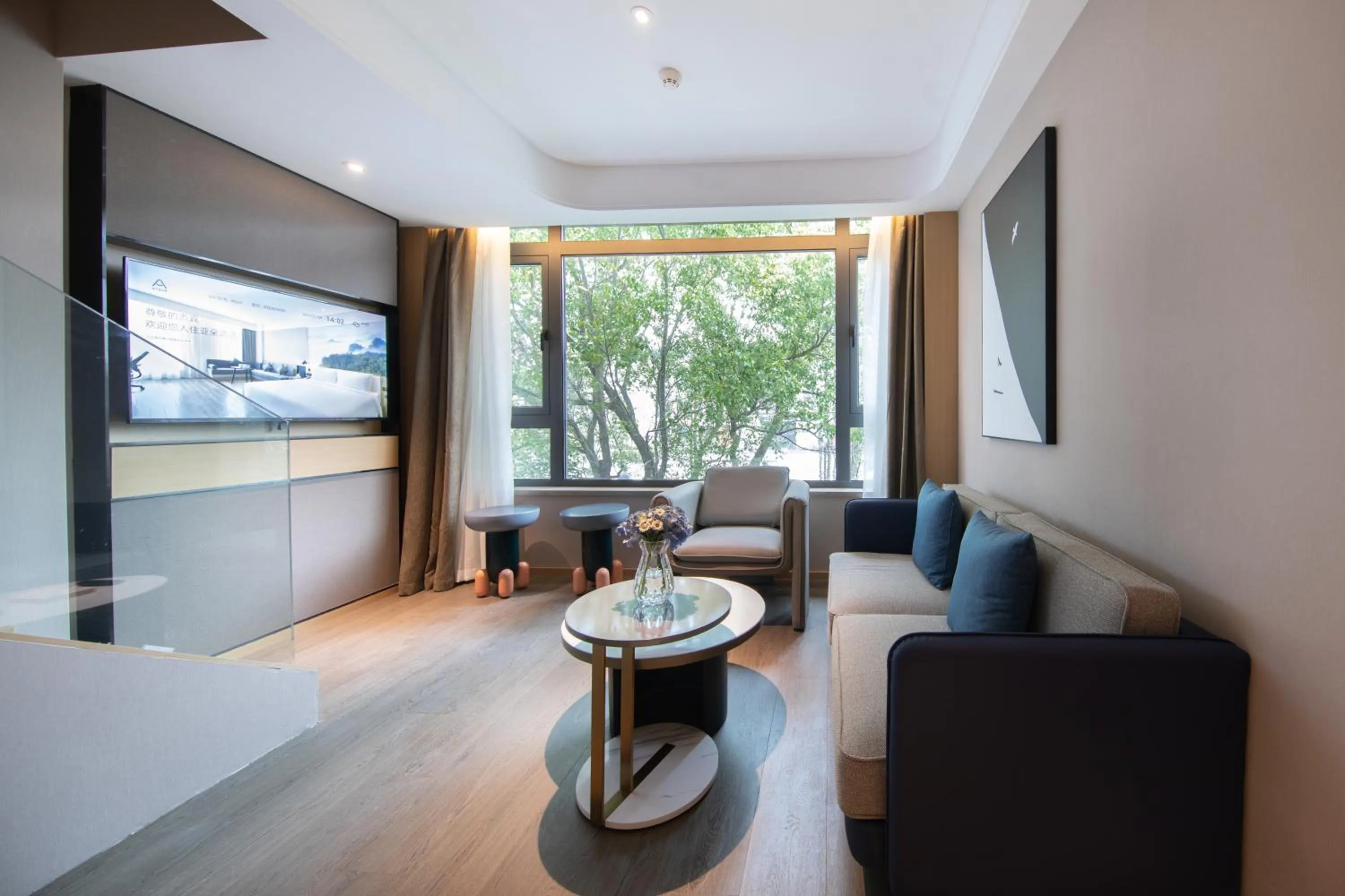 Seating area in Atour Hotel Suzhou Guanqian Street Leqiao Station