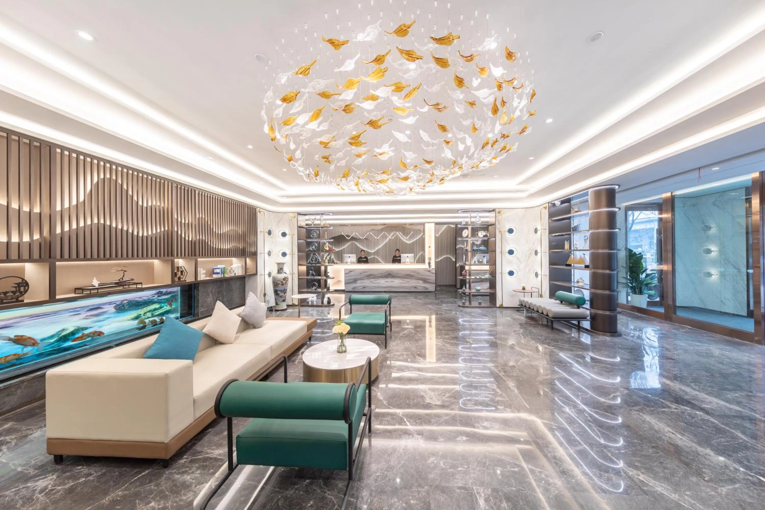 Lobby or reception in Atour Hotel Suzhou Guanqian Street Leqiao Station