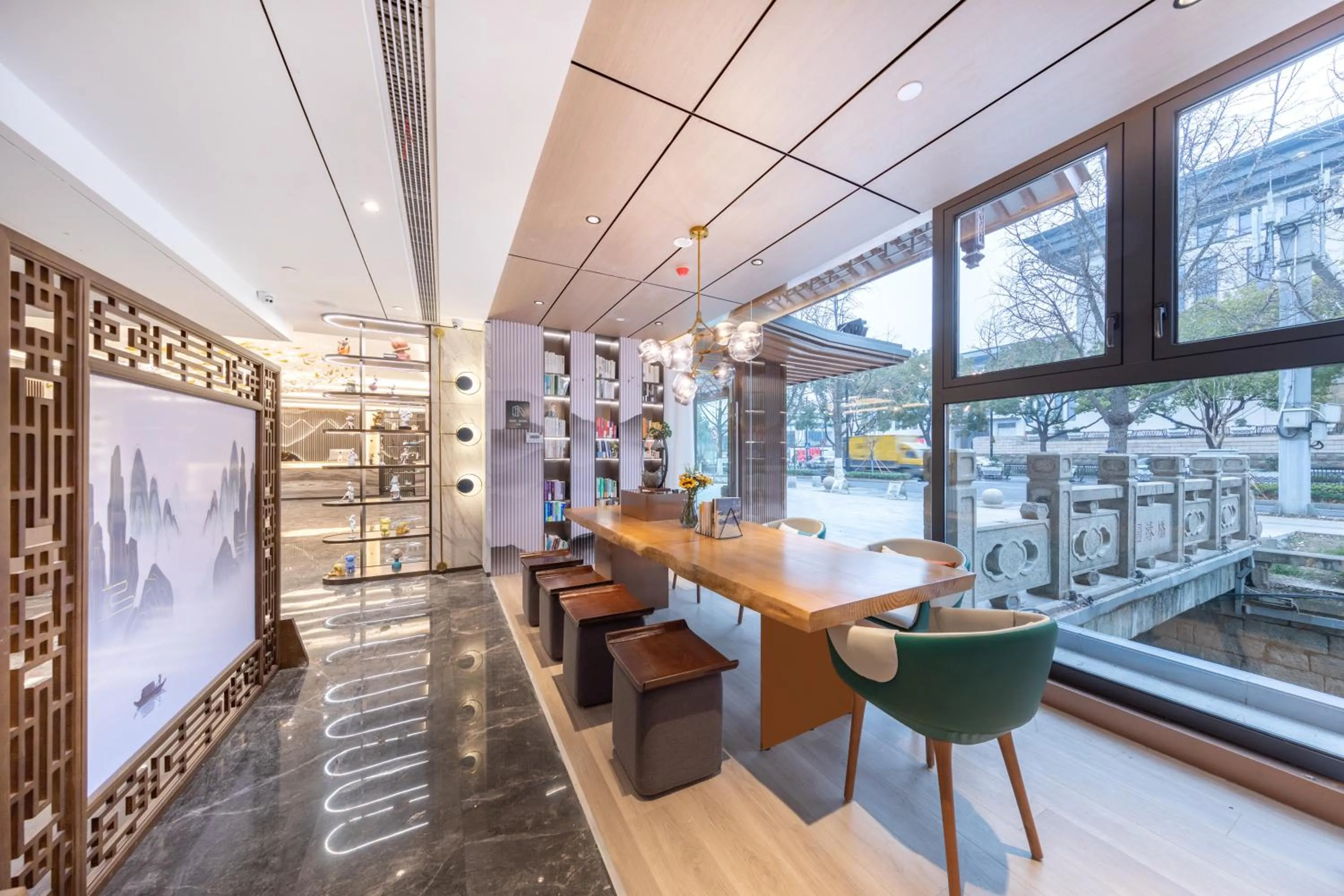 Seating area in Atour Hotel Suzhou Guanqian Street Leqiao Station