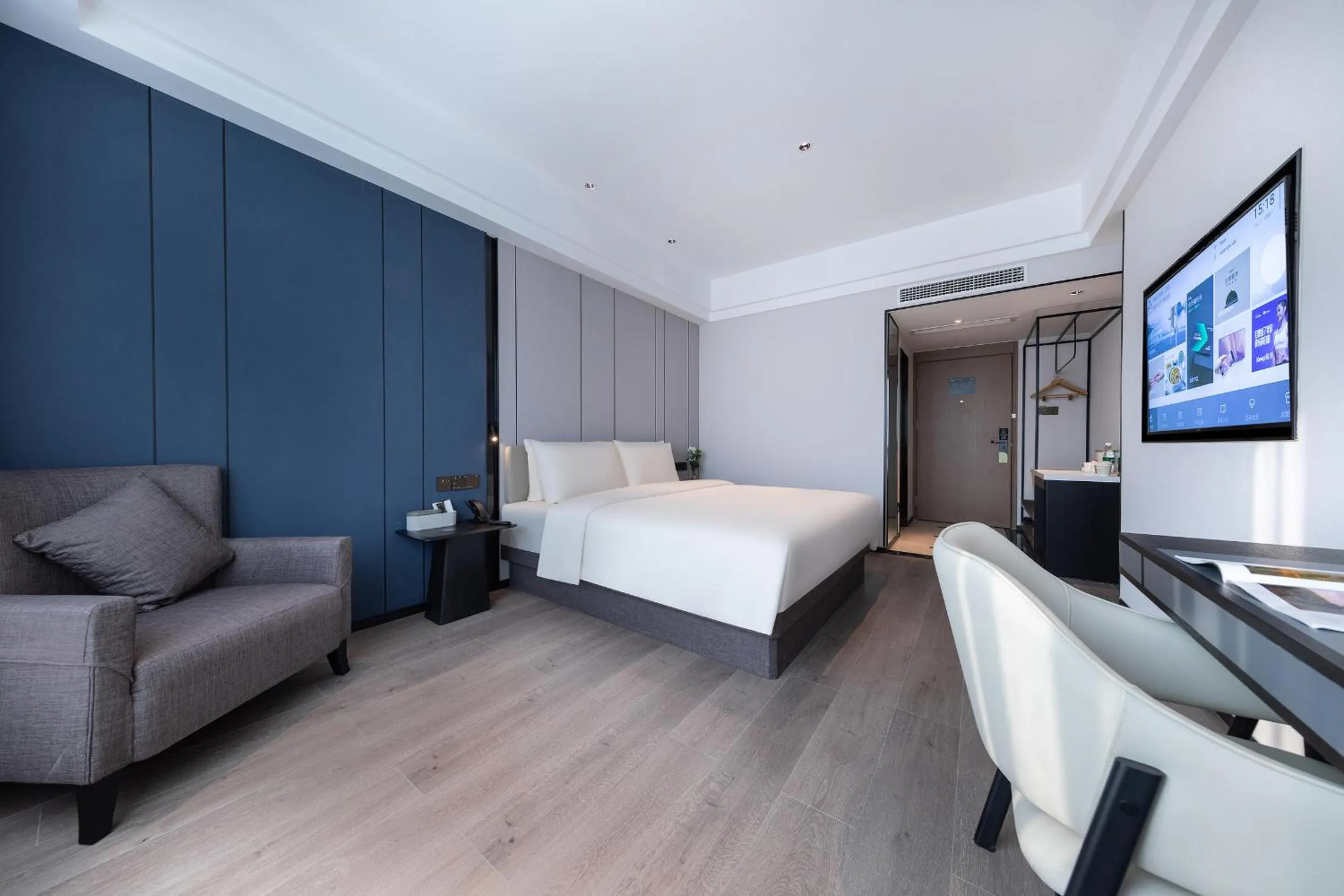 Bed in Atour X Hotel Ningbo Railway Station Liuting Street