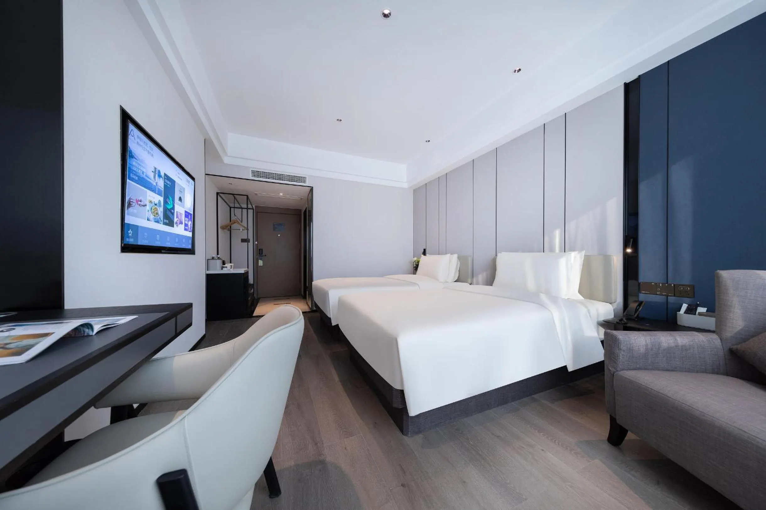 Bed in Atour X Hotel Ningbo Railway Station Liuting Street