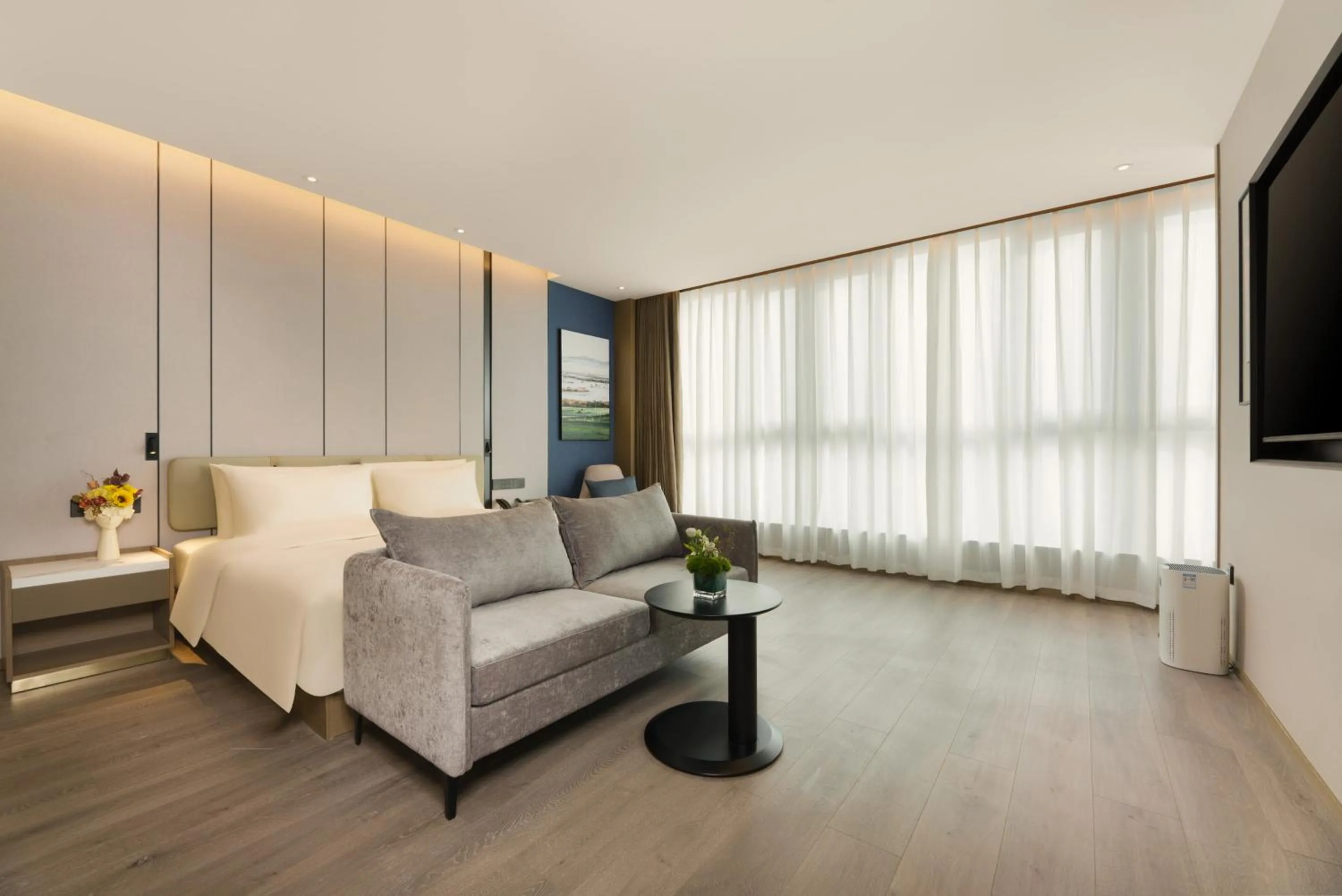 Bed in Atour Hotel Jinan West Railway Station