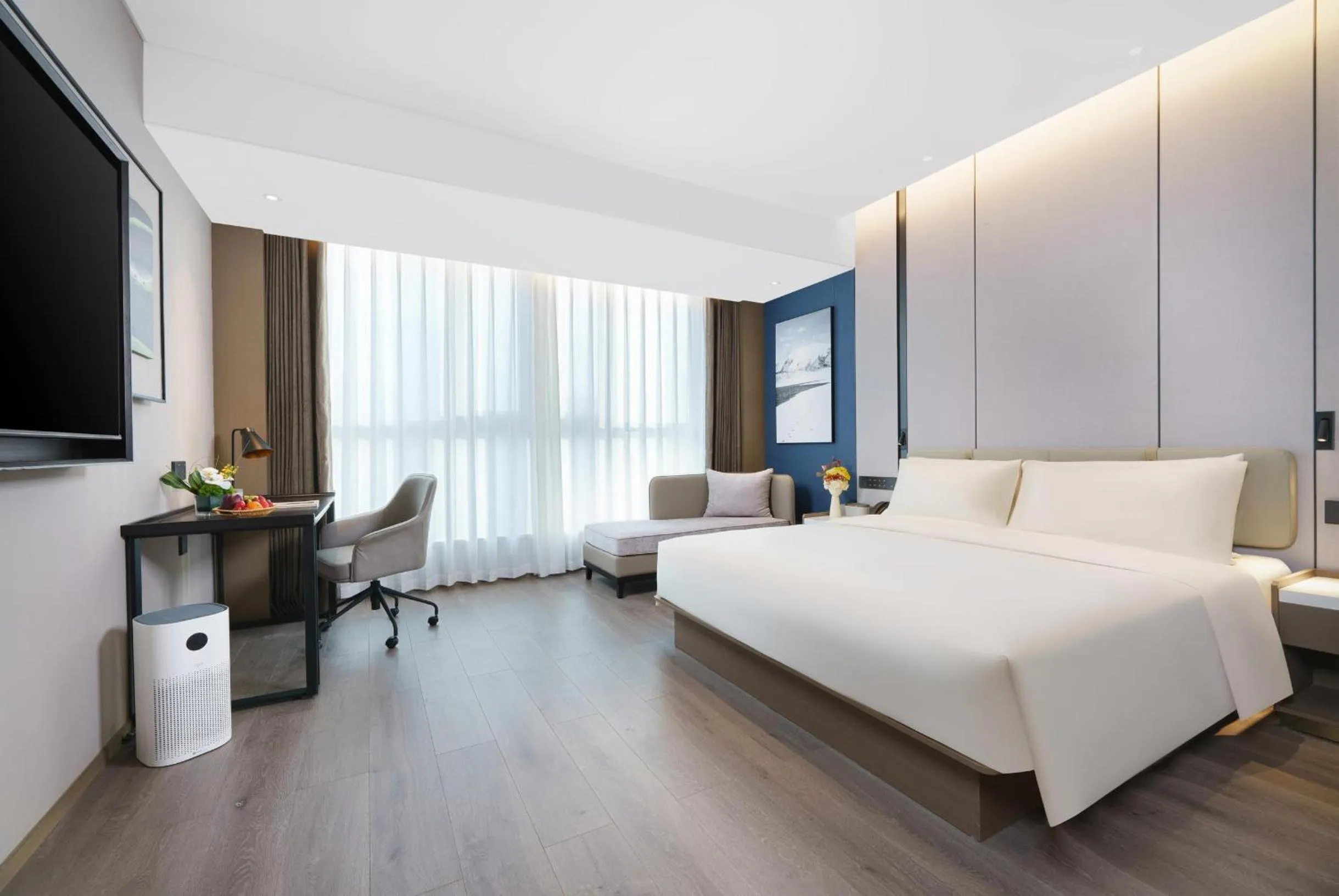 Bed in Atour Hotel Jinan West Railway Station