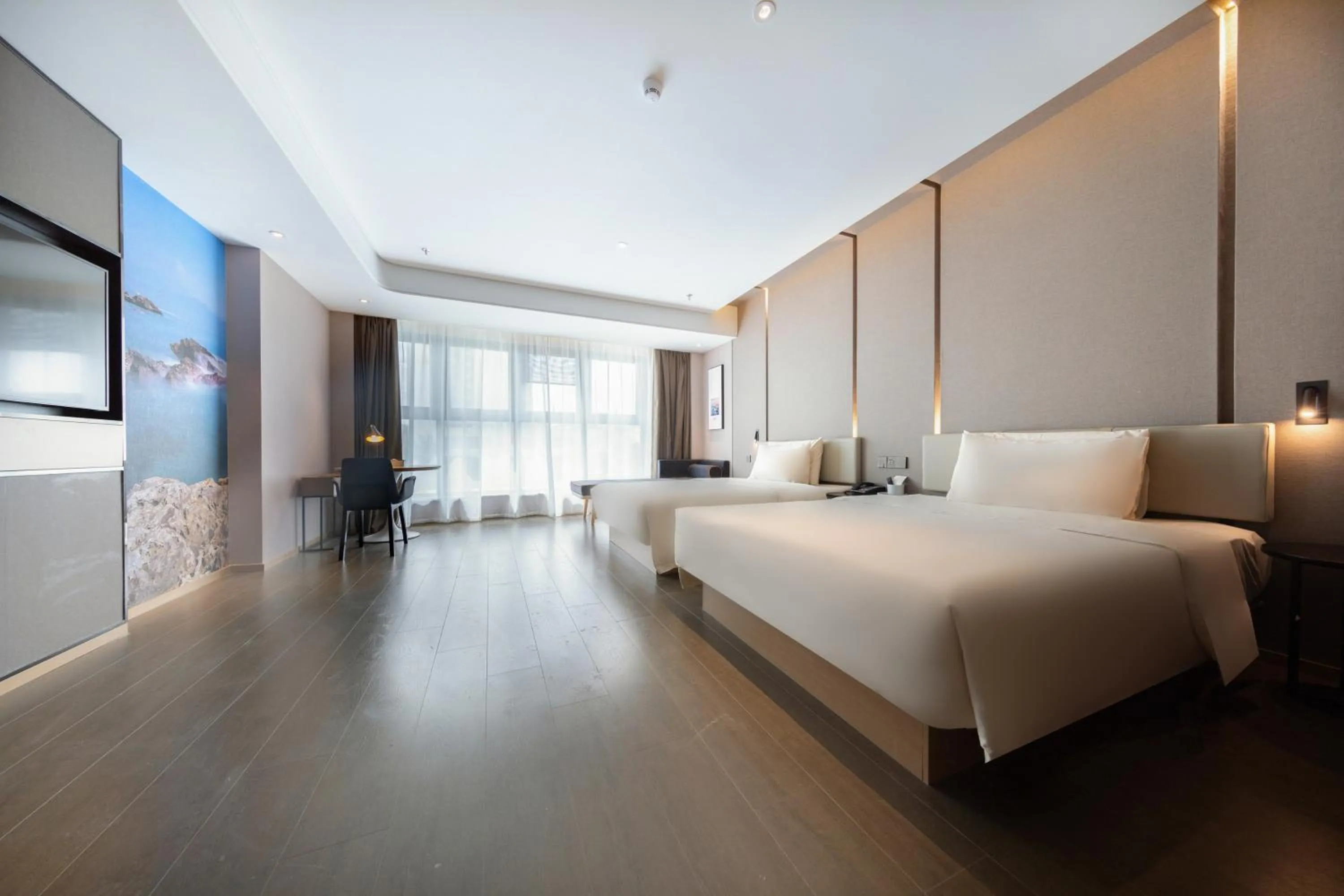 Bed in Atour Hotel Shenzhen Shajing International Convention and Exhibition Center