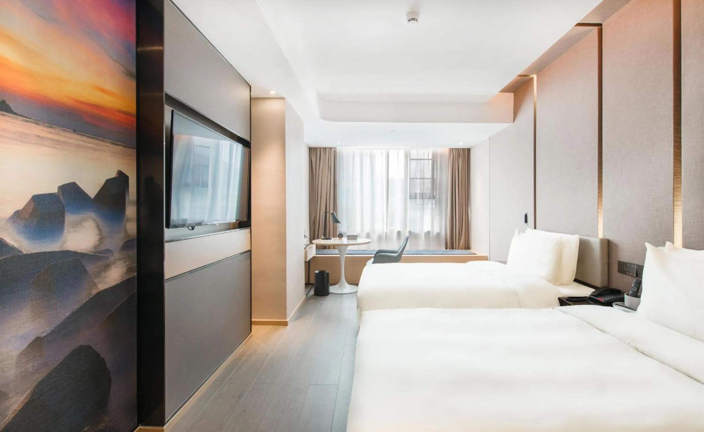 Bed in Atour Hotel Shenzhen Baoan International Airport