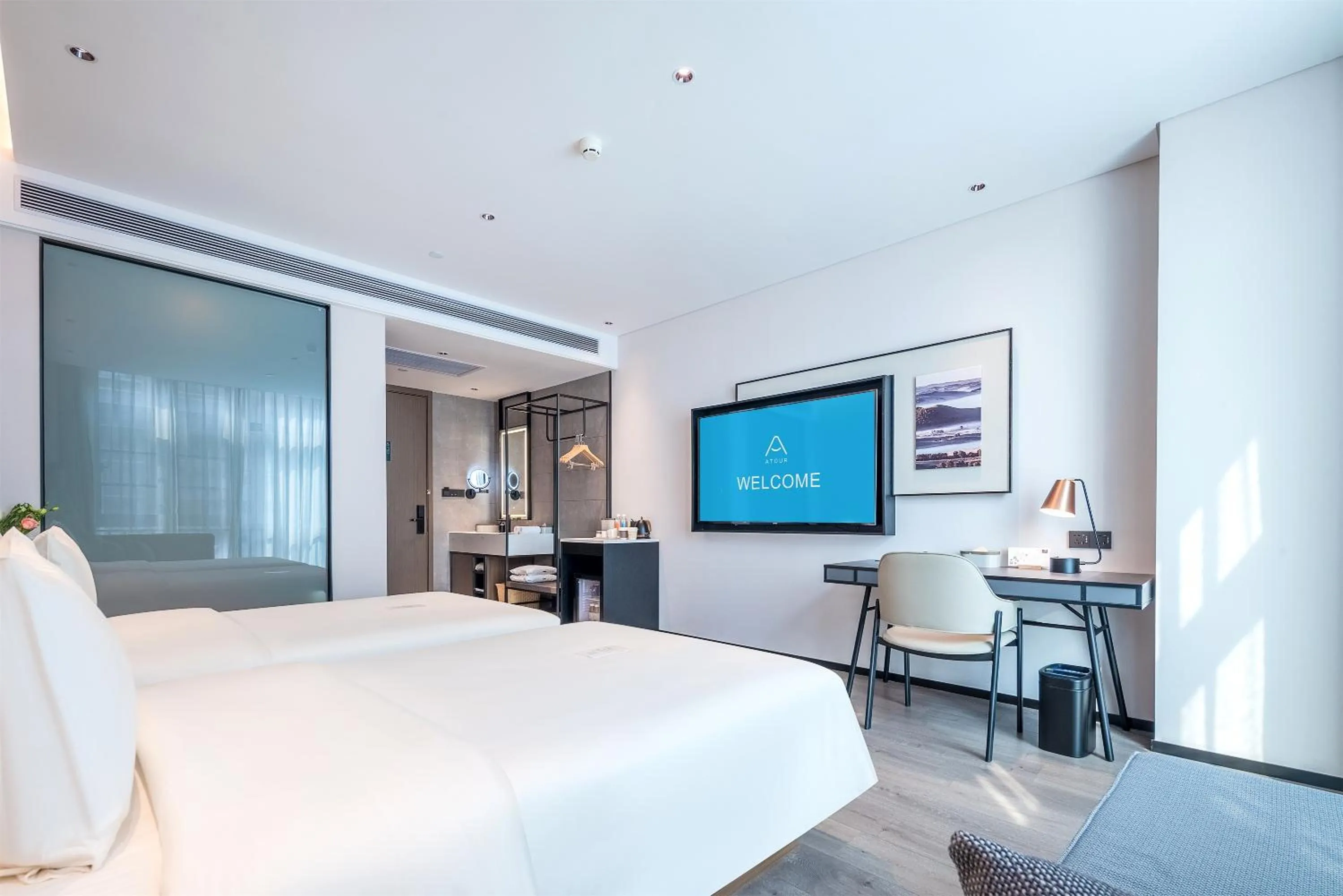 Bed in Atour Hotel Shenzhen Baoan Vanke Star City