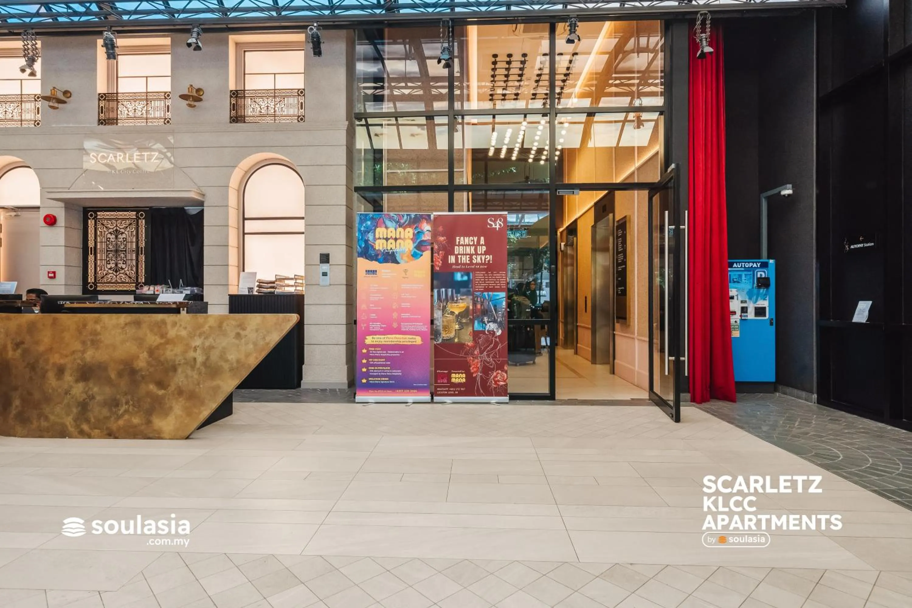 Facade/entrance in Scarletz KLCC Apartments by soulasia