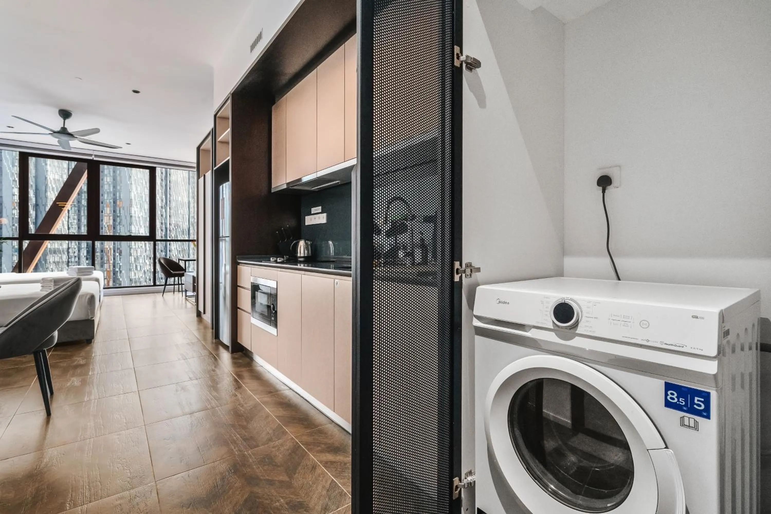 Kitchen or kitchenette in Scarletz KLCC Apartments by soulasia