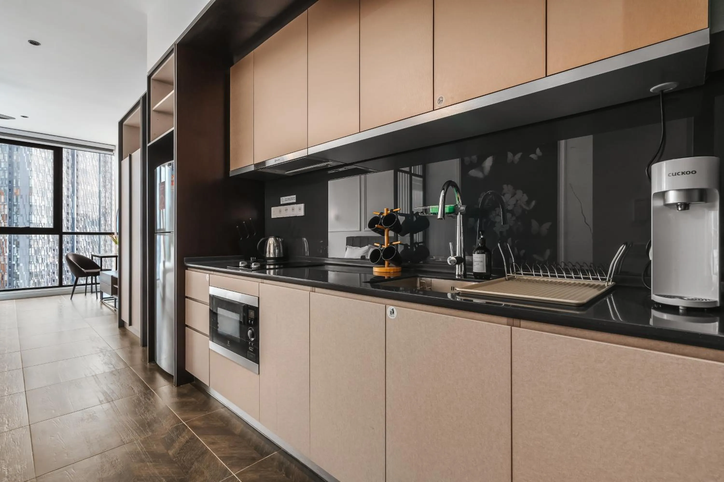 Kitchen or kitchenette in Scarletz KLCC Apartments by soulasia