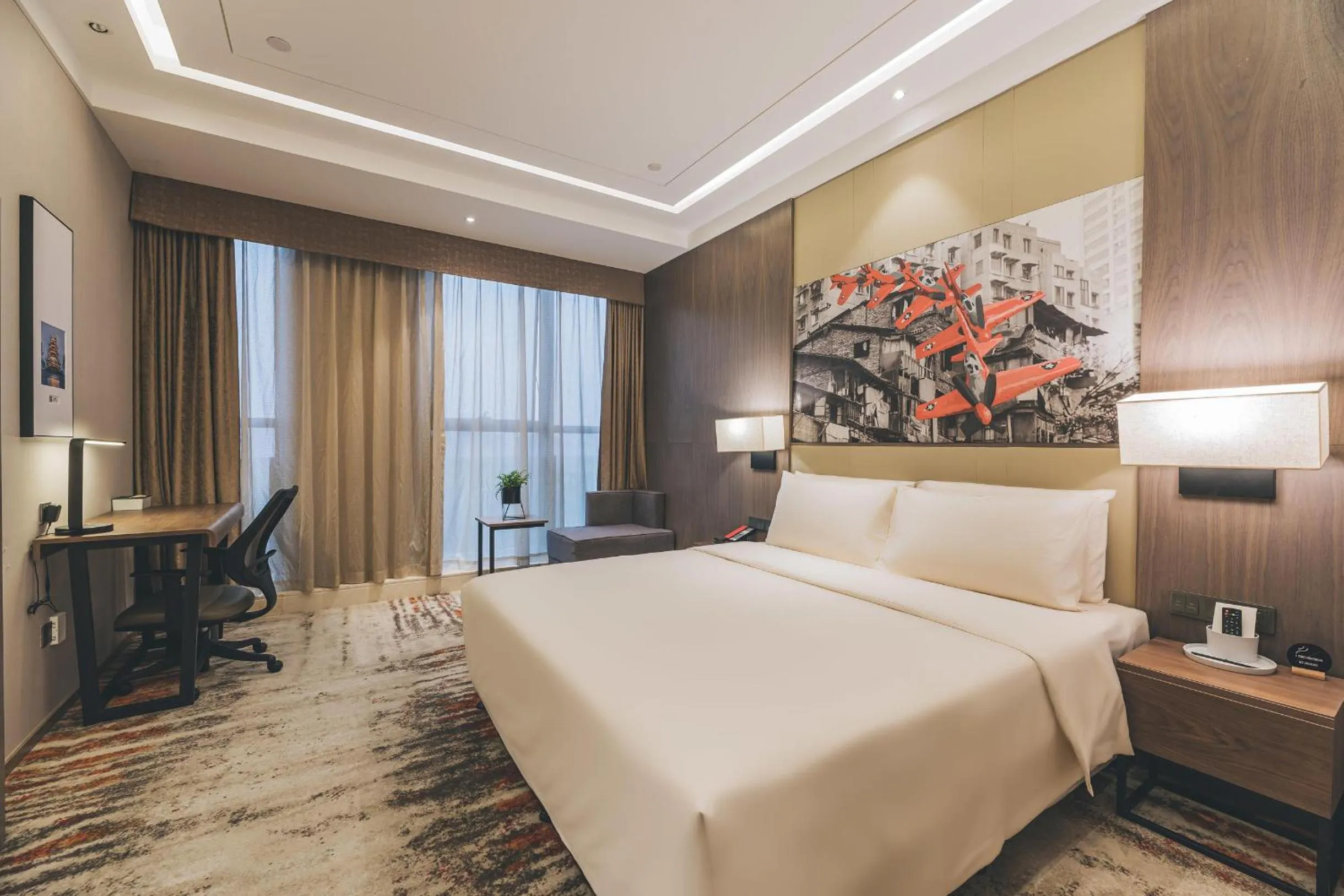 Bed in Atour Hotel Guanyin Bridge Chongqing
