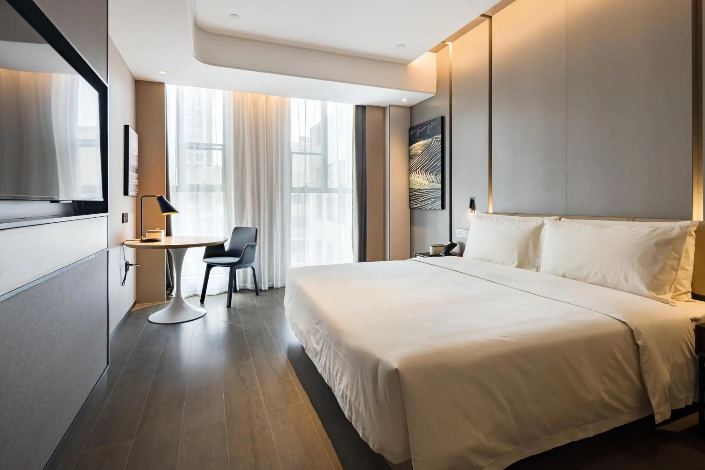 Bed in Atour Hotel Chongqing Qibo Center