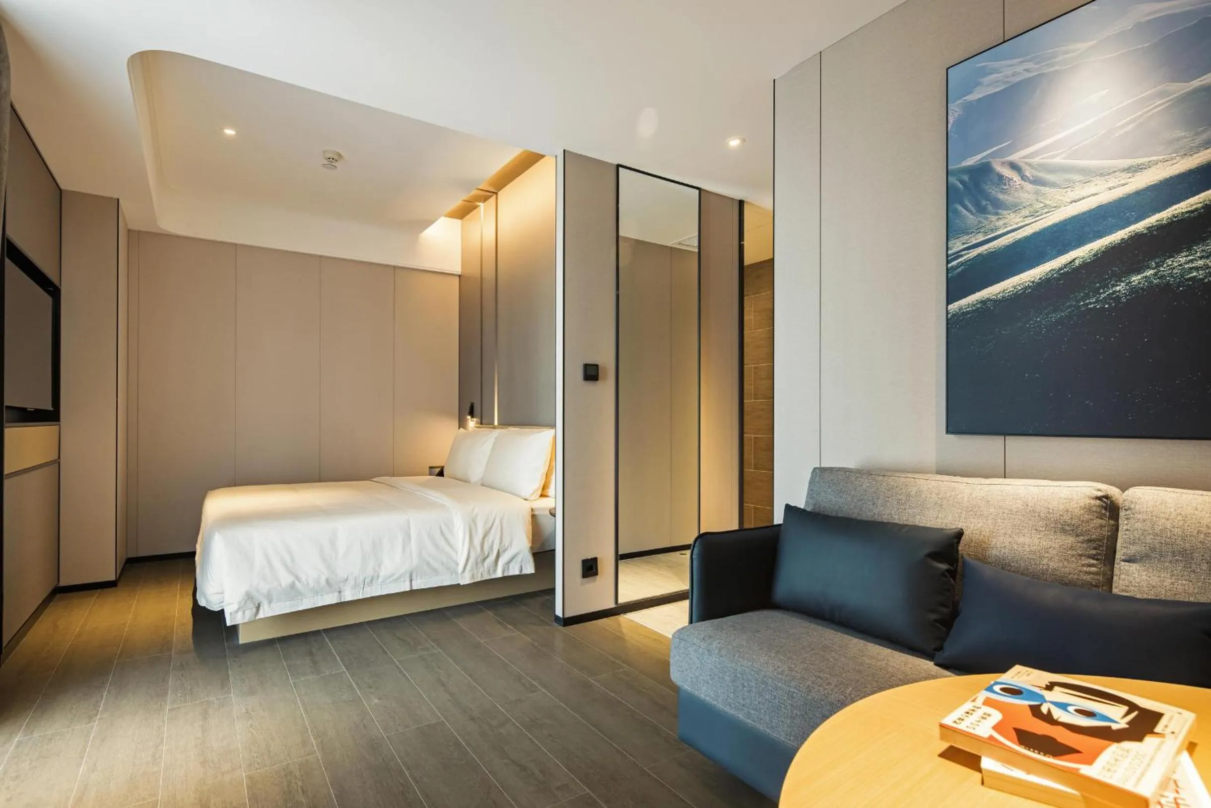 Bed in Atour Hotel Chongqing Qibo Center