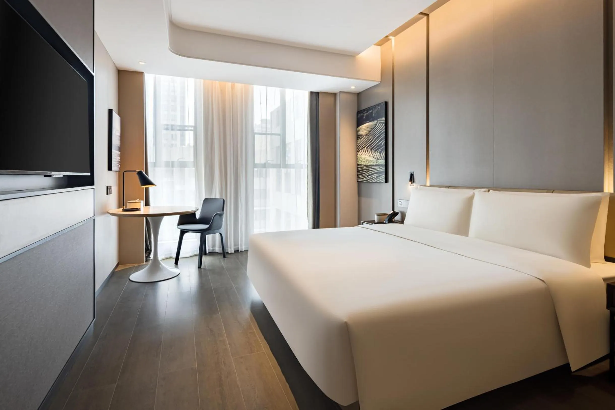 Bed in Atour Hotel Chongqing Qibo Center