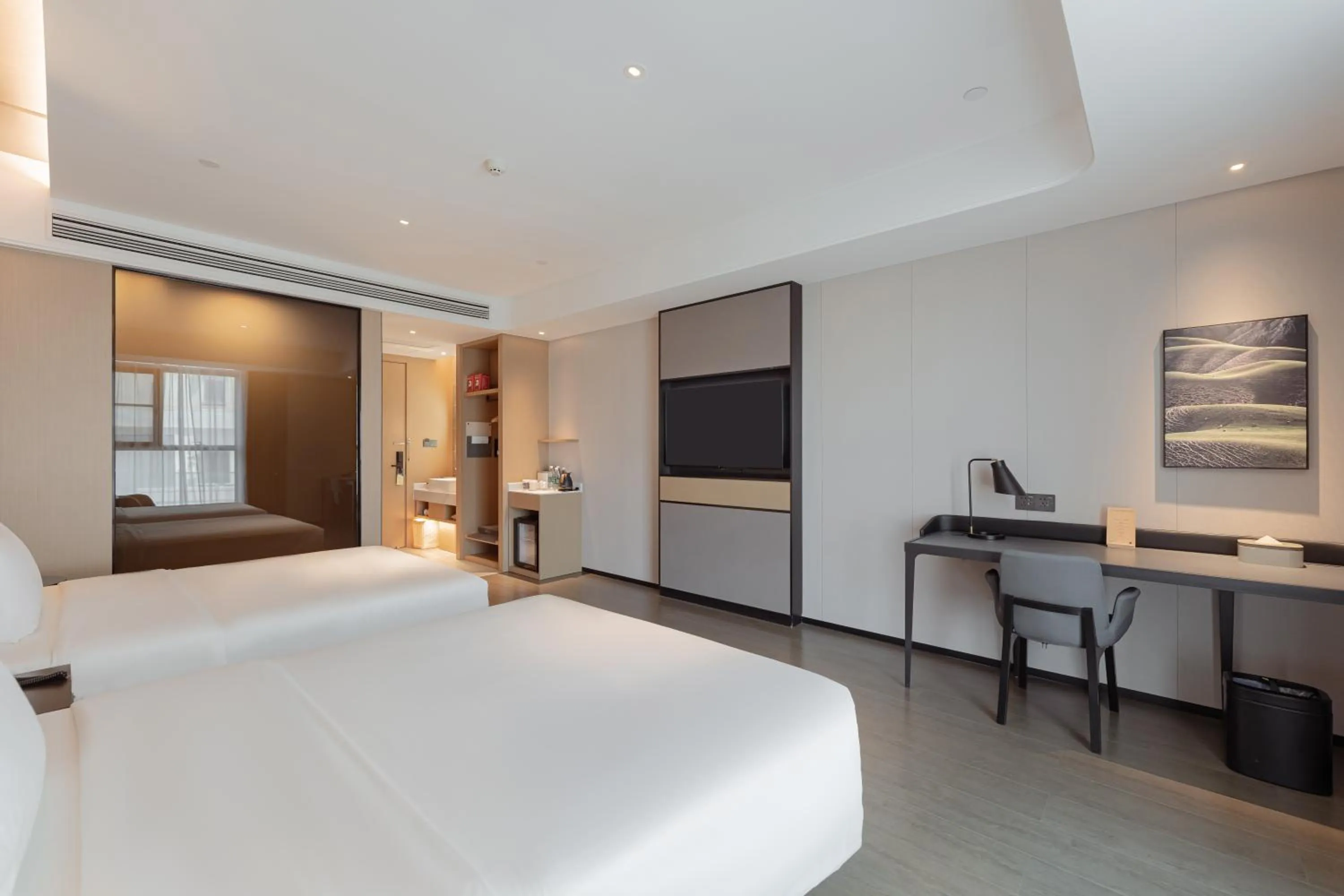 Bed in Atour Hotel Chongqing Qibo Center