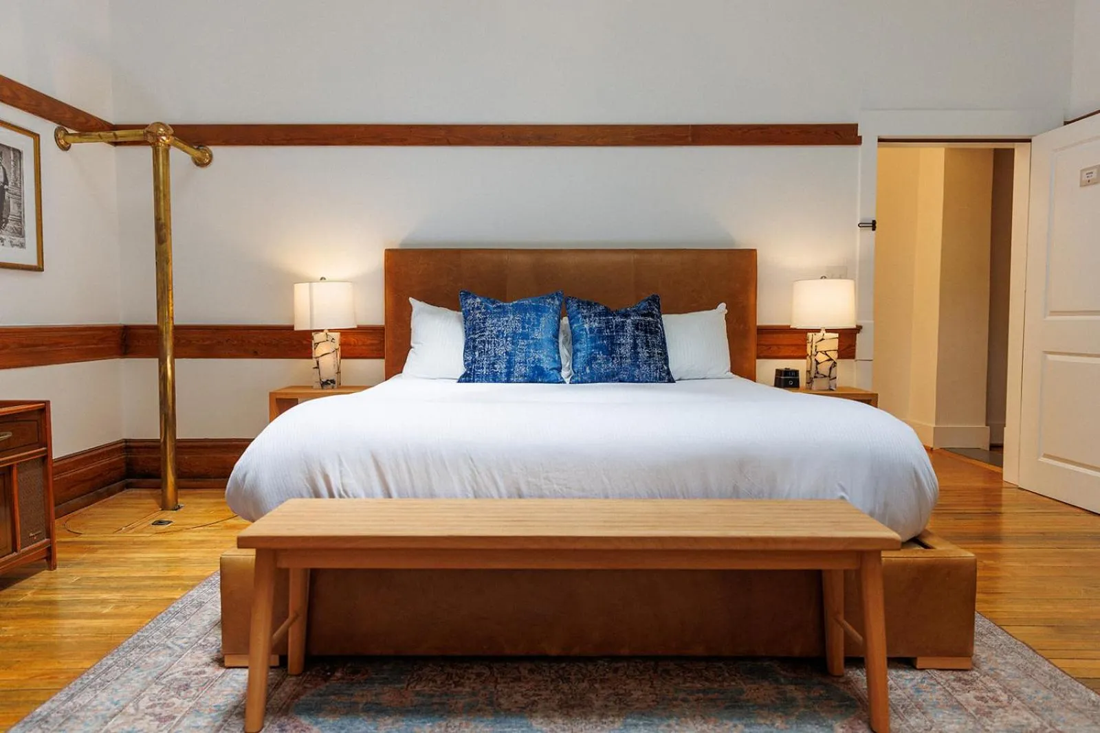 Bed in Fire Station One Boutique Hotel