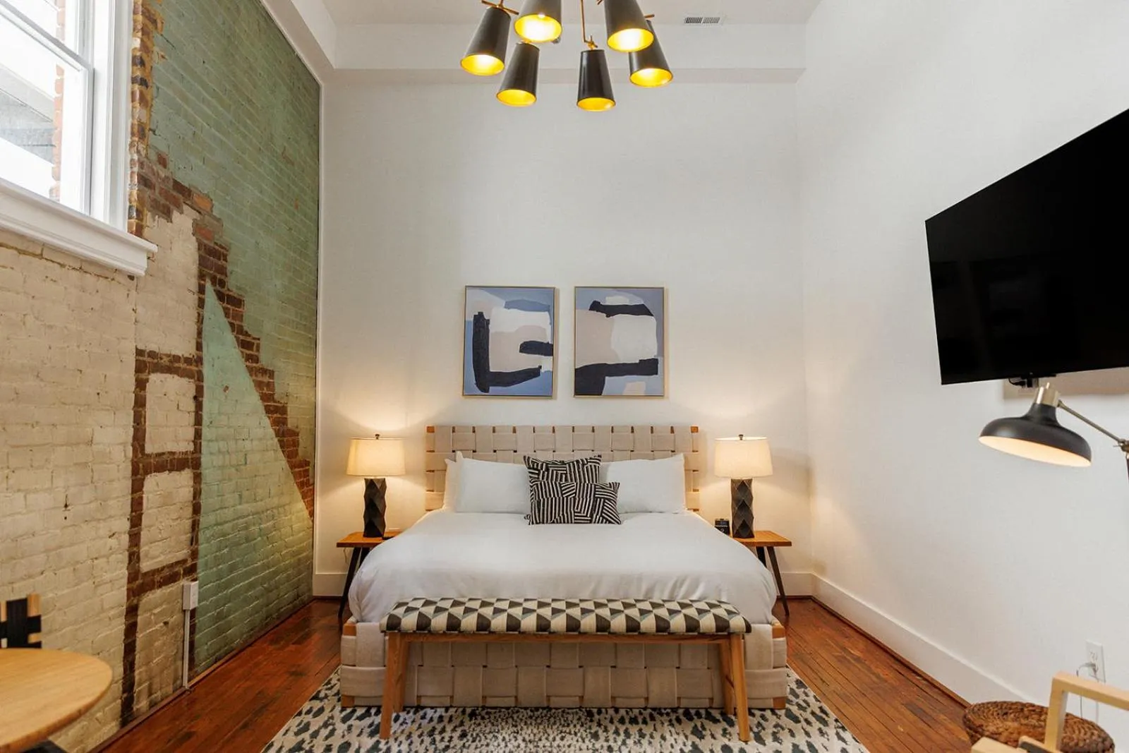 Bed in Fire Station One Boutique Hotel