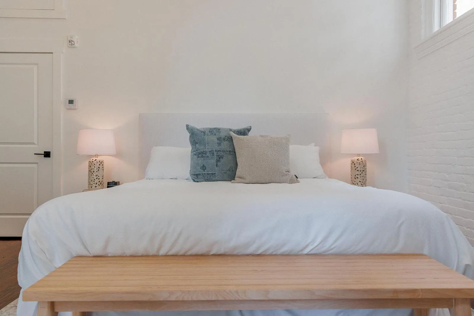 Bed in Fire Station One Boutique Hotel