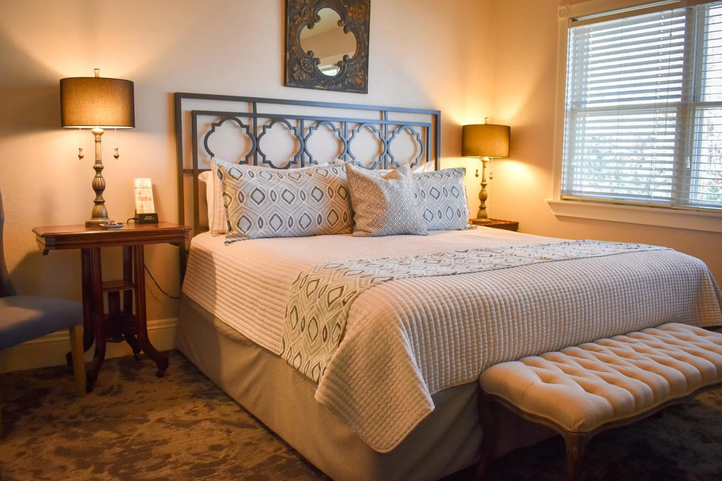 Bed in McCall House Boutique Hotel