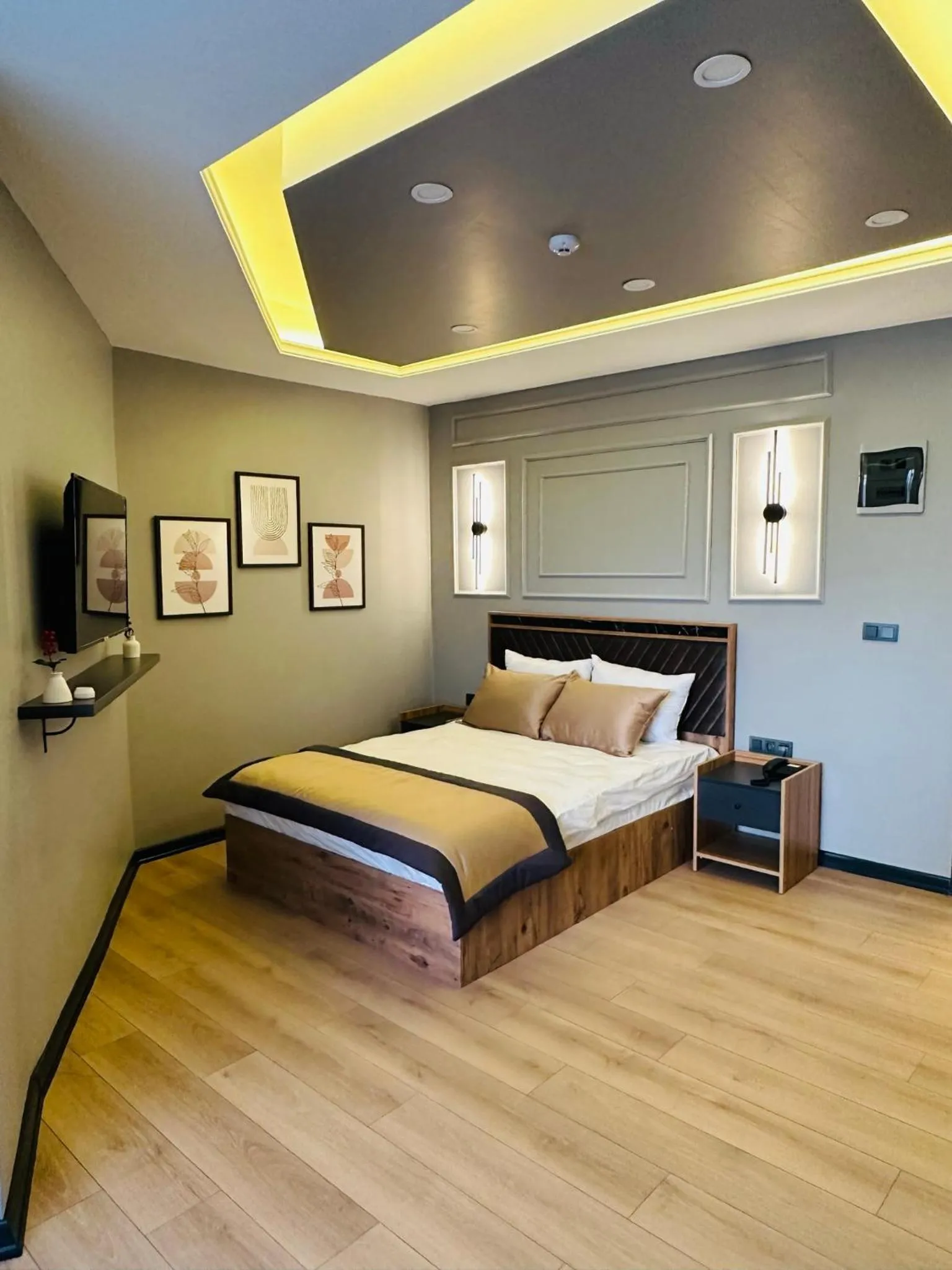 Bed in Skymoon Istanbul Airport Hotel