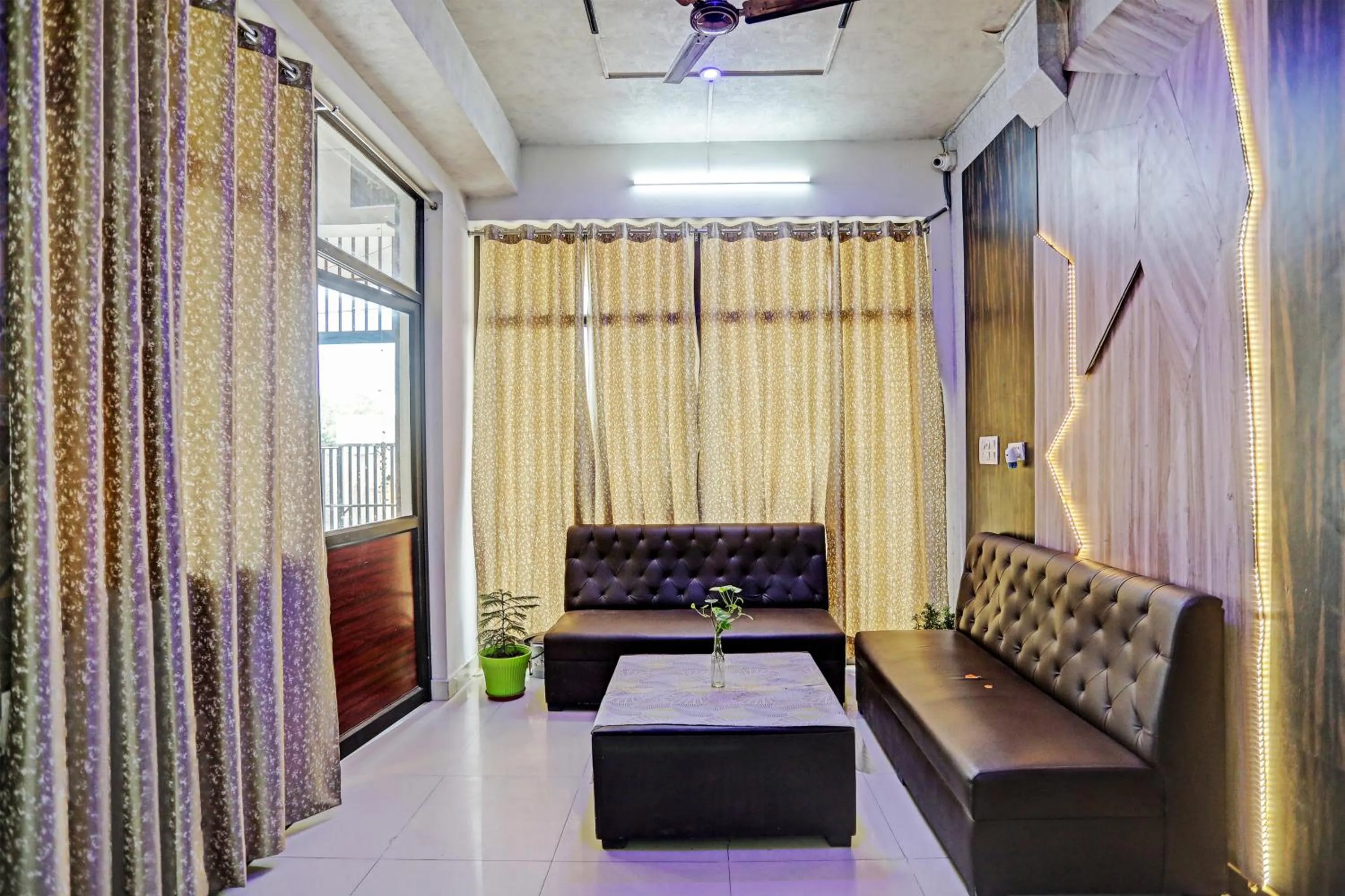 Seating area in Shree Hotel