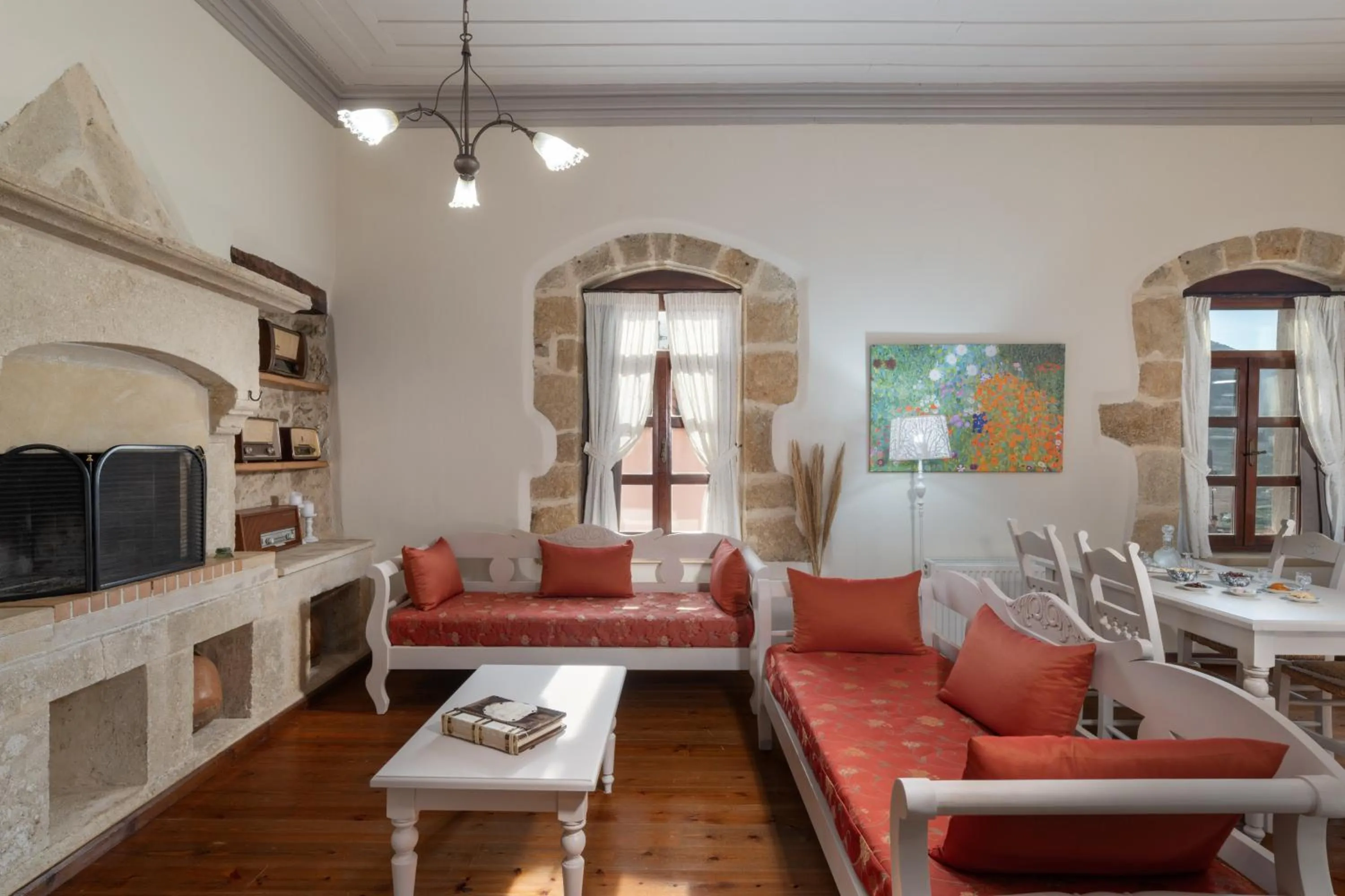 Living room in Arhontiko Arhanes Suites