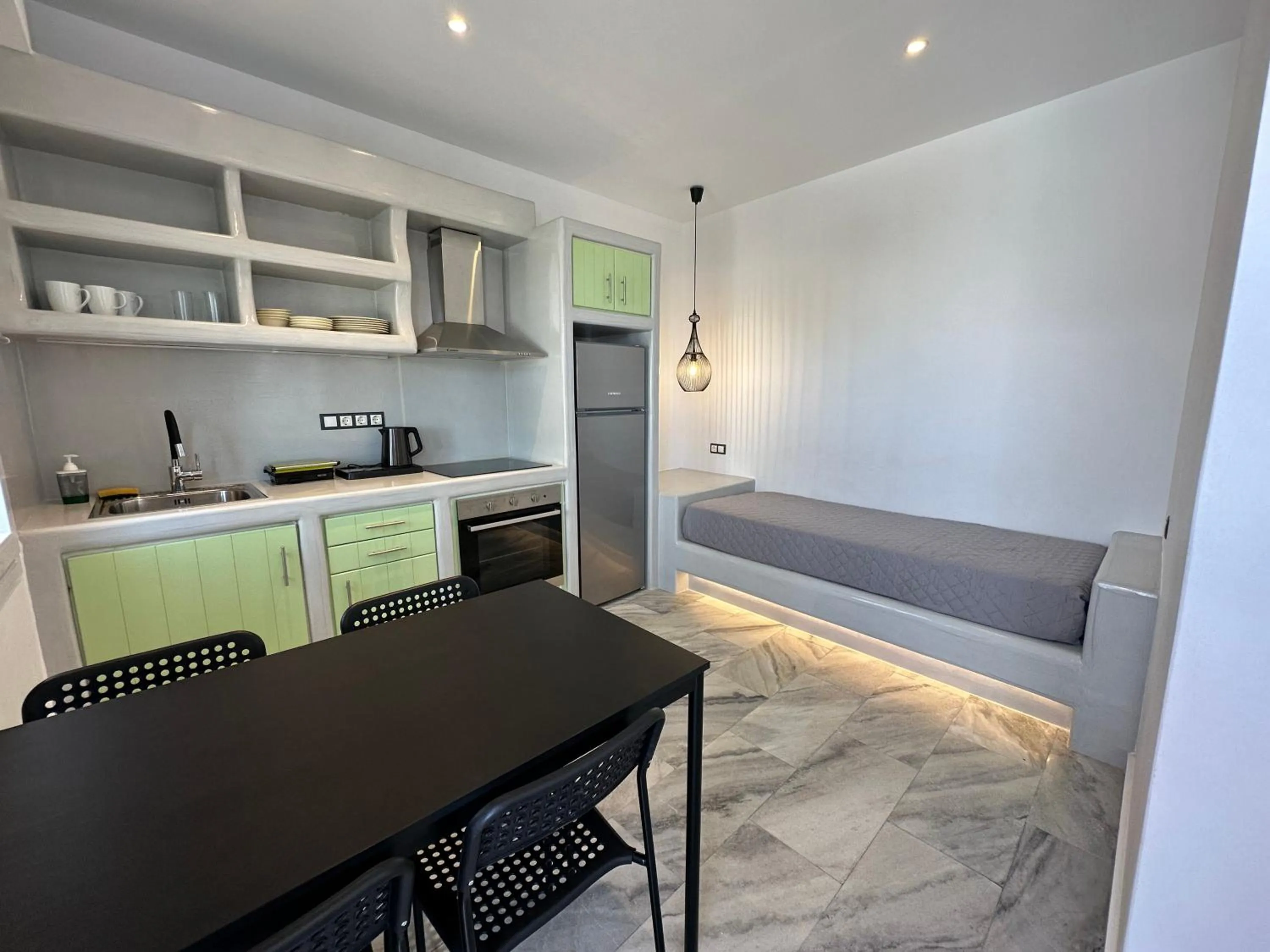 Kitchen or kitchenette in Aphrodite Hotel & Apartments