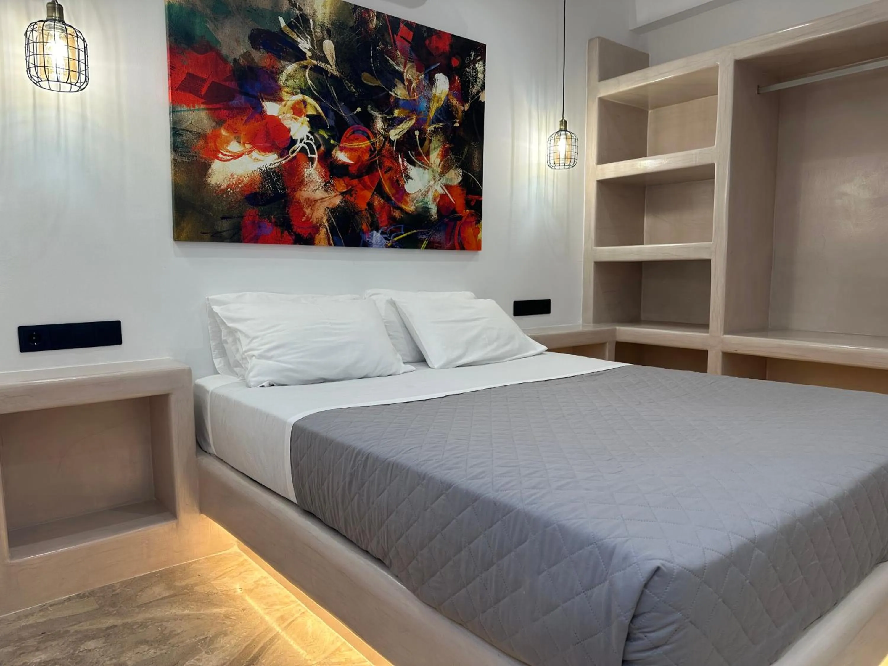 Bed in Aphrodite Hotel & Apartments