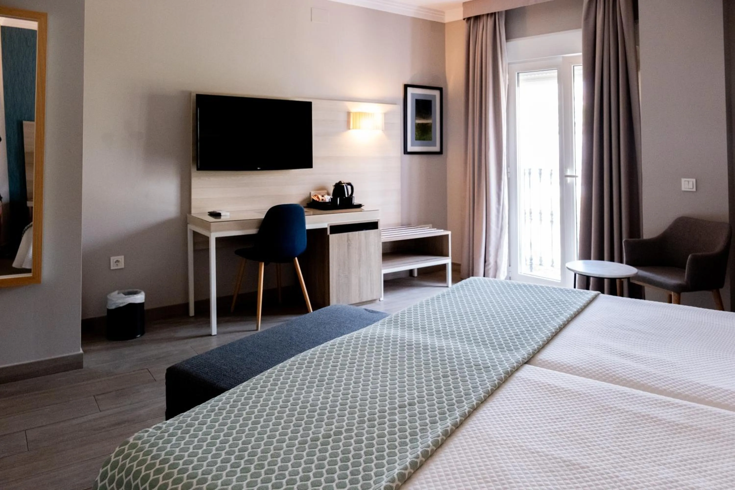 Bedroom, Bed in Hotel Puerta del Mar - Adults Recommended