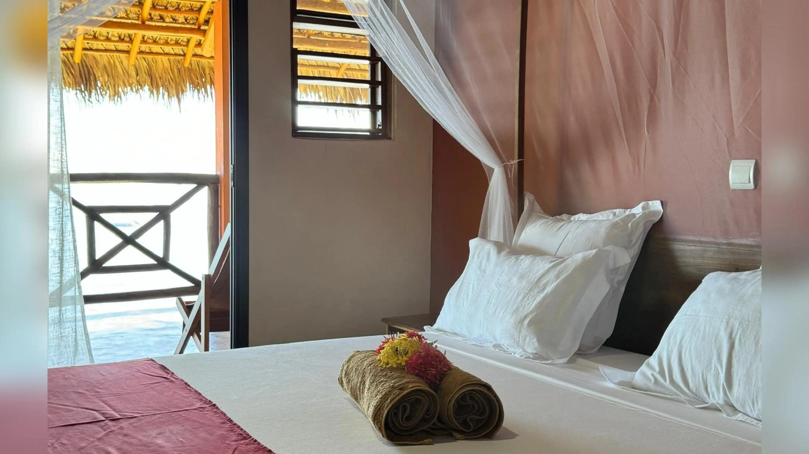 Bed in VERONIKA Resort Nosy Komba