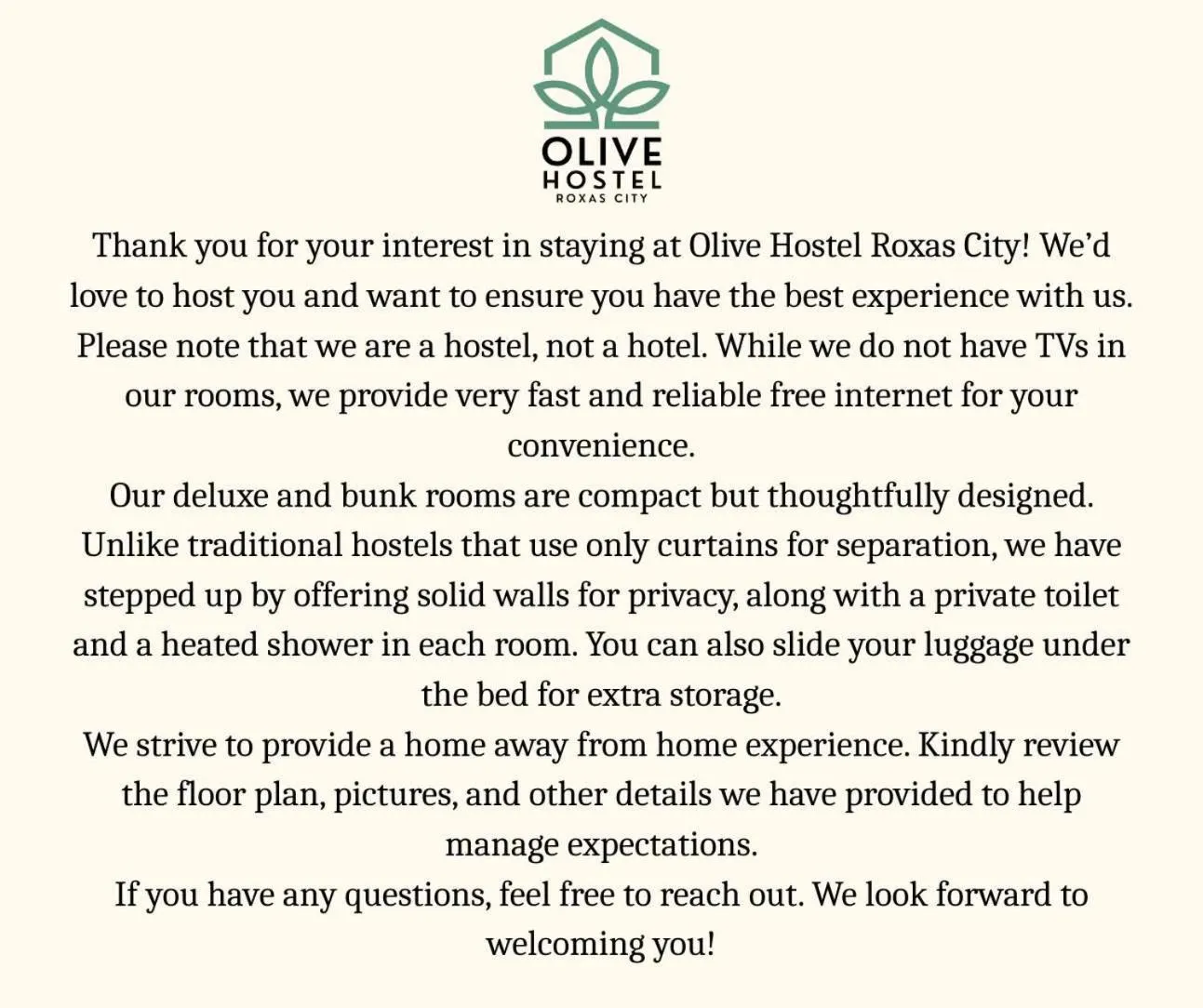 Property building in Olive Hostel Roxas City