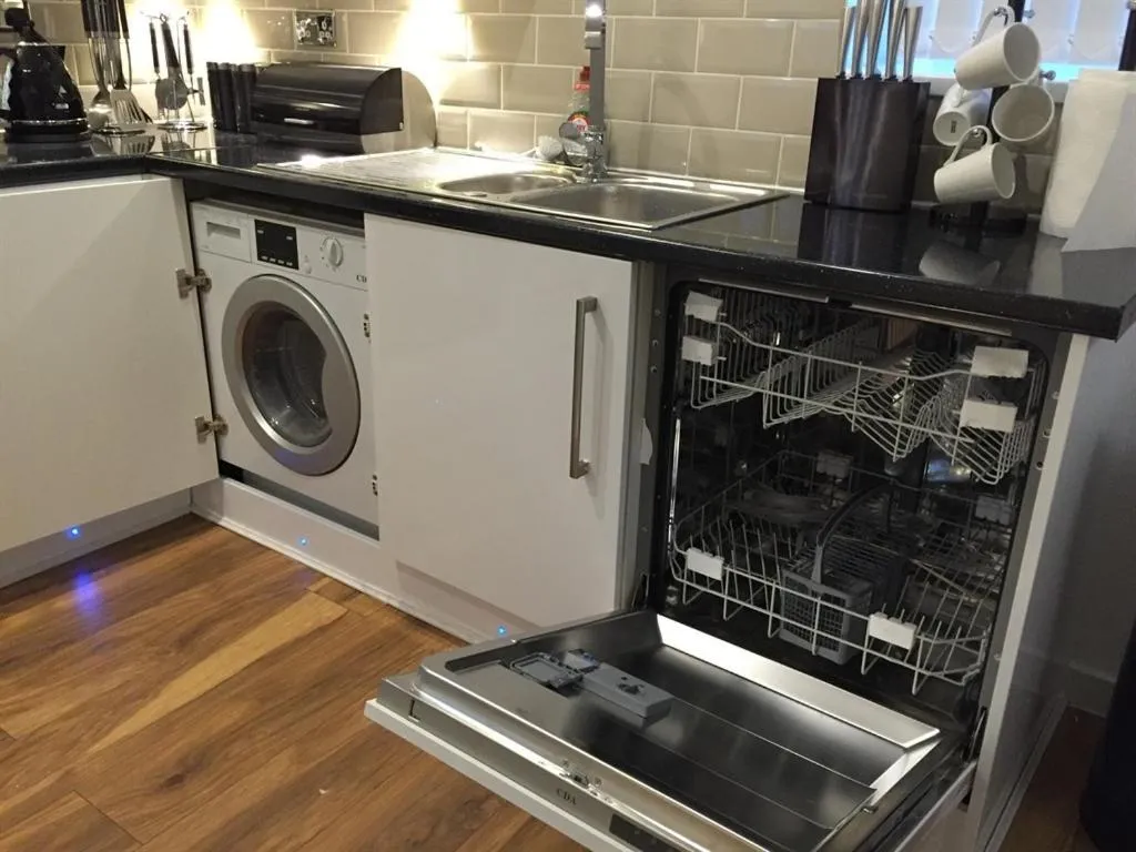 Kitchen or kitchenette in Nazarene apartments in Leeds