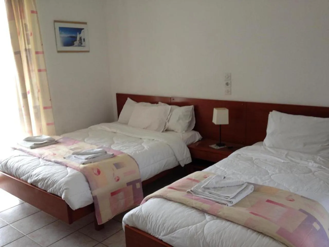 Bedroom, Bed in Gikas Apartments Triple Studio Sea View B7