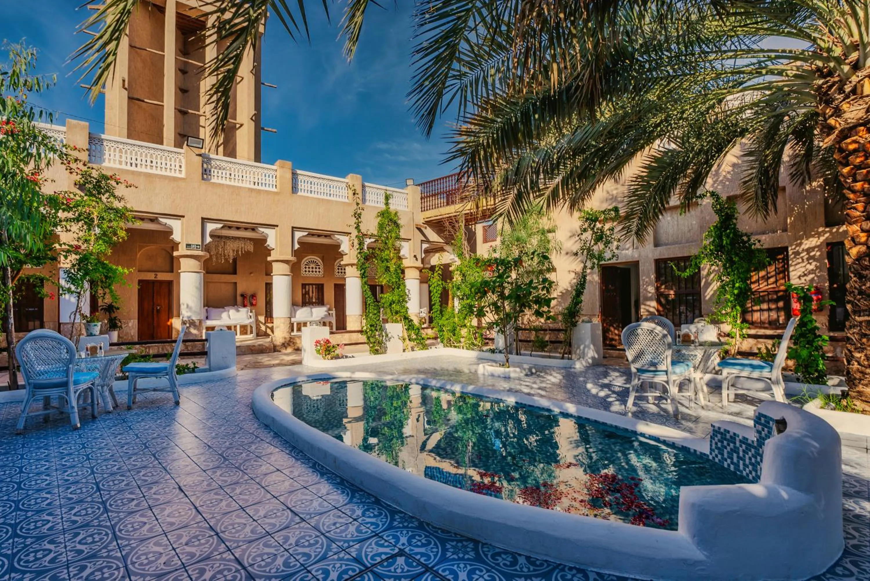 Inner courtyard view in Arabian Boutique Hotel