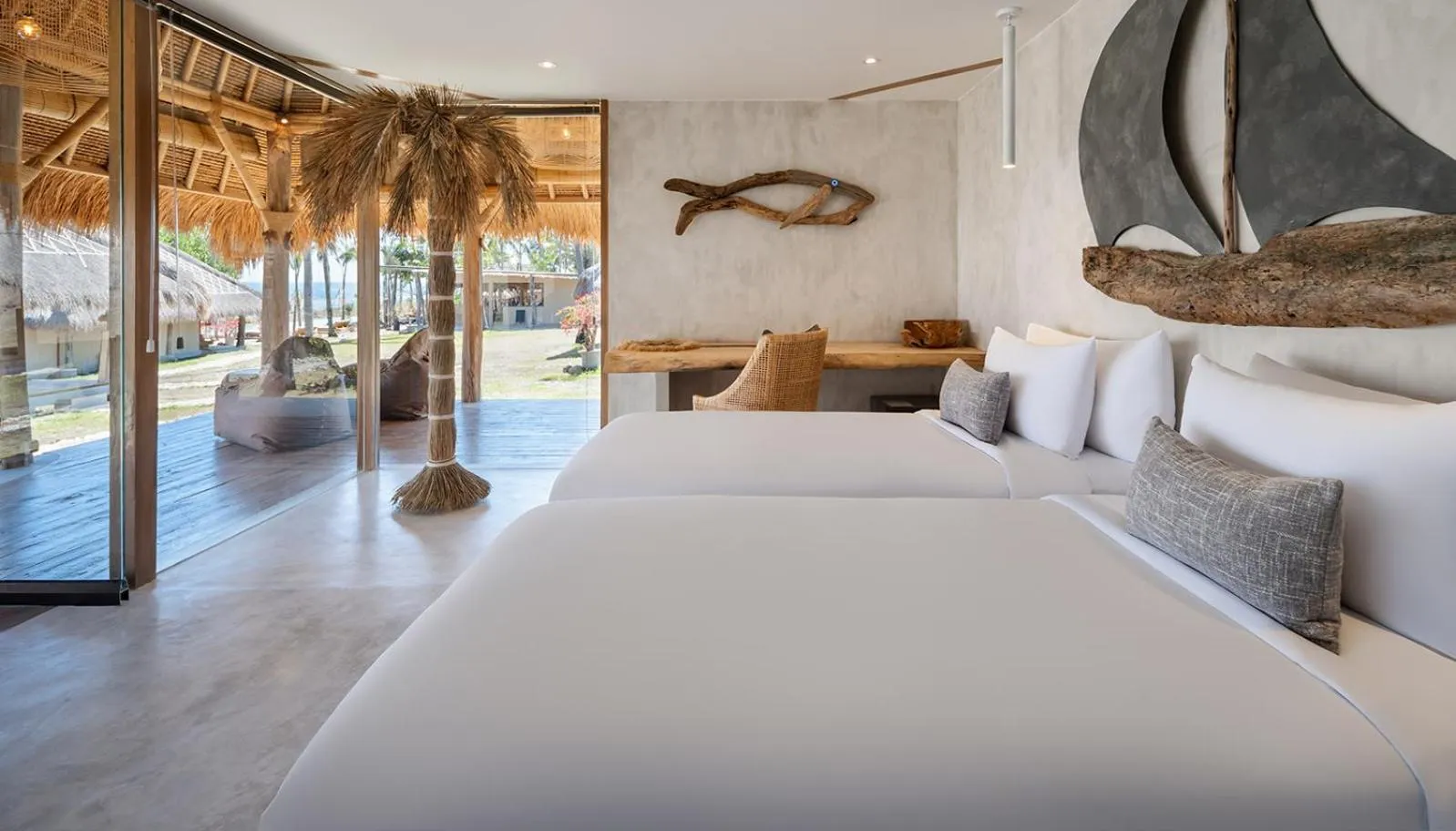 Bedroom, Bed in Bleu MATHIS Gili Asahan
