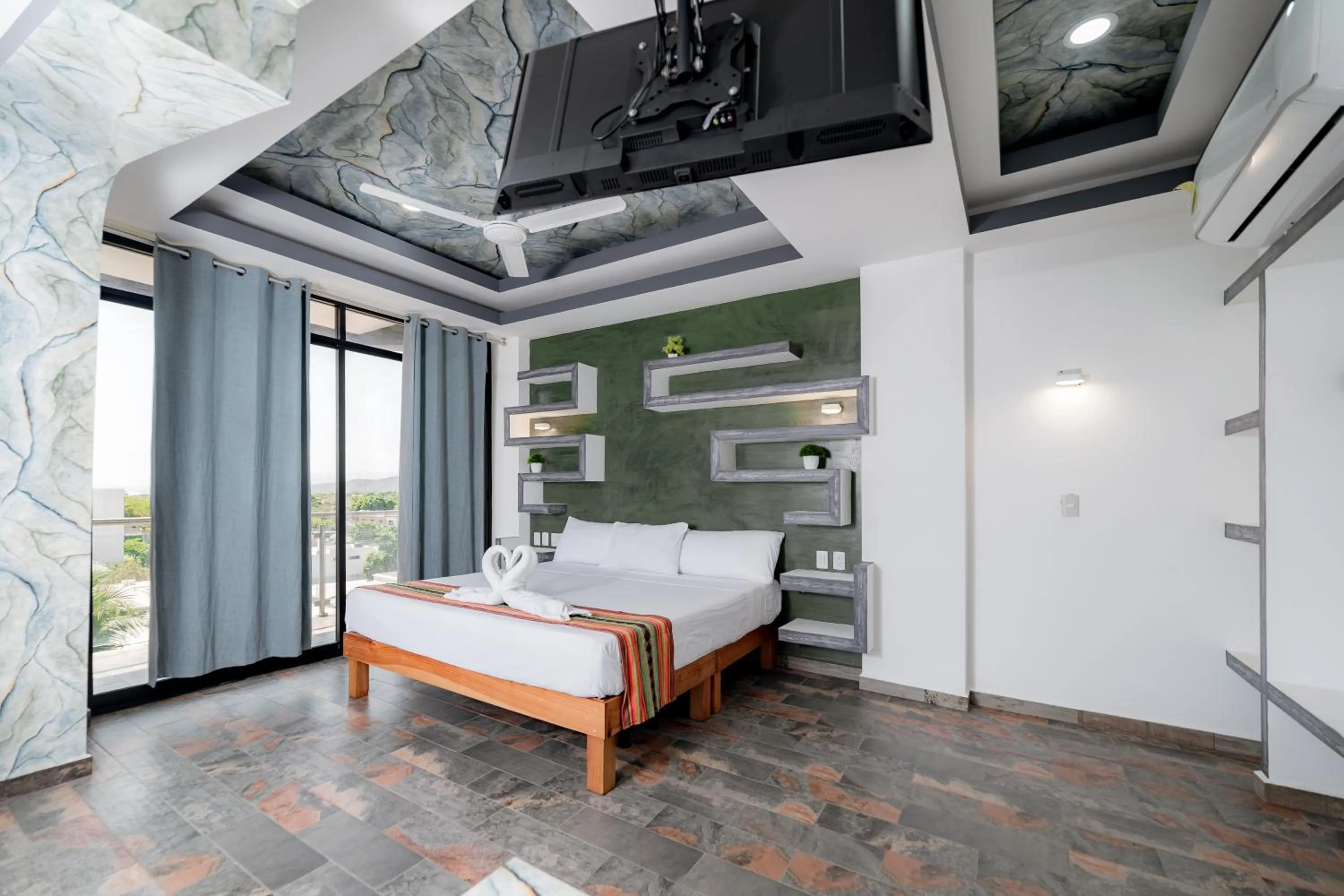 Bed in Hotel Axolotl