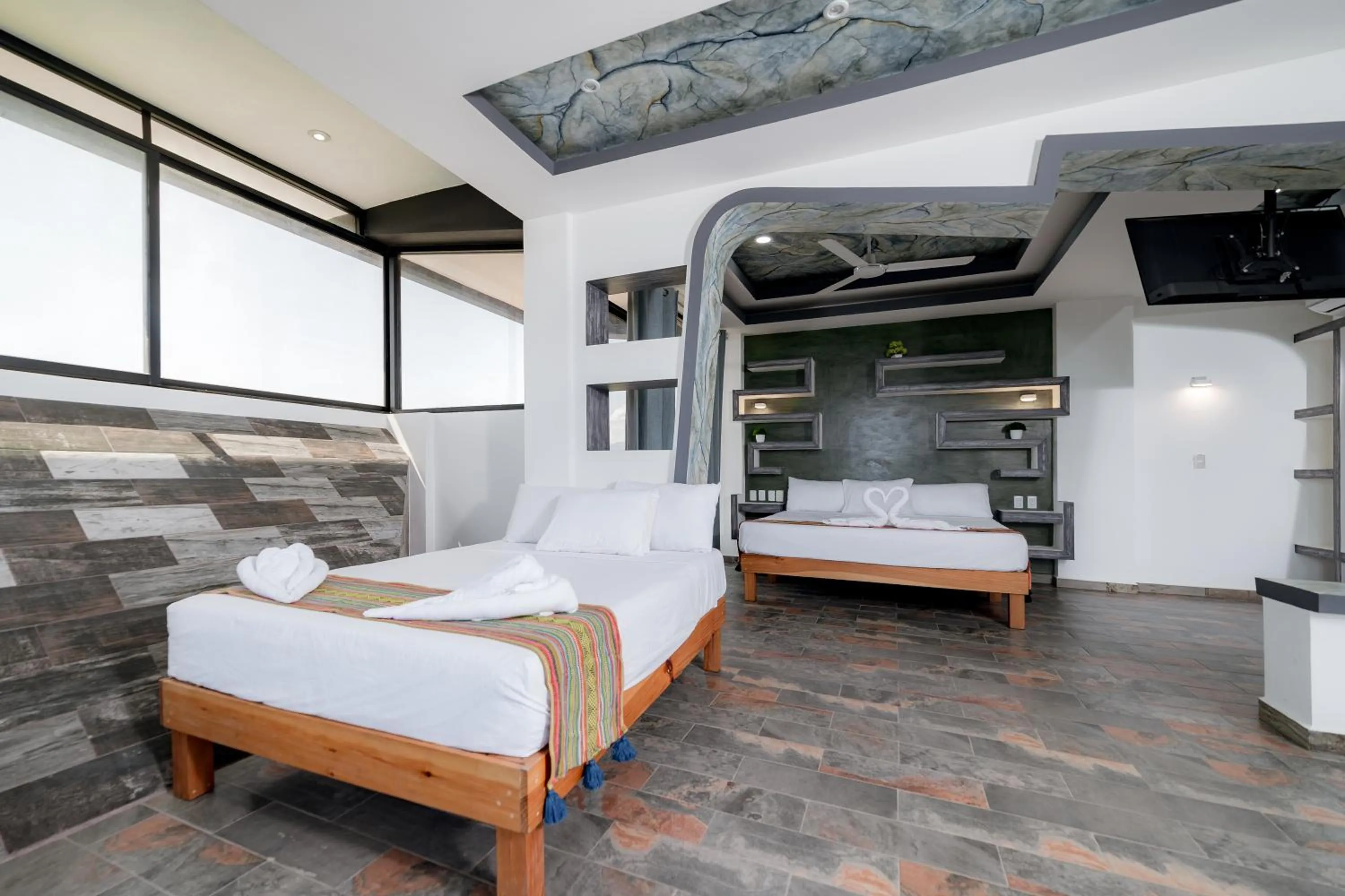 Bed in Hotel Axolotl