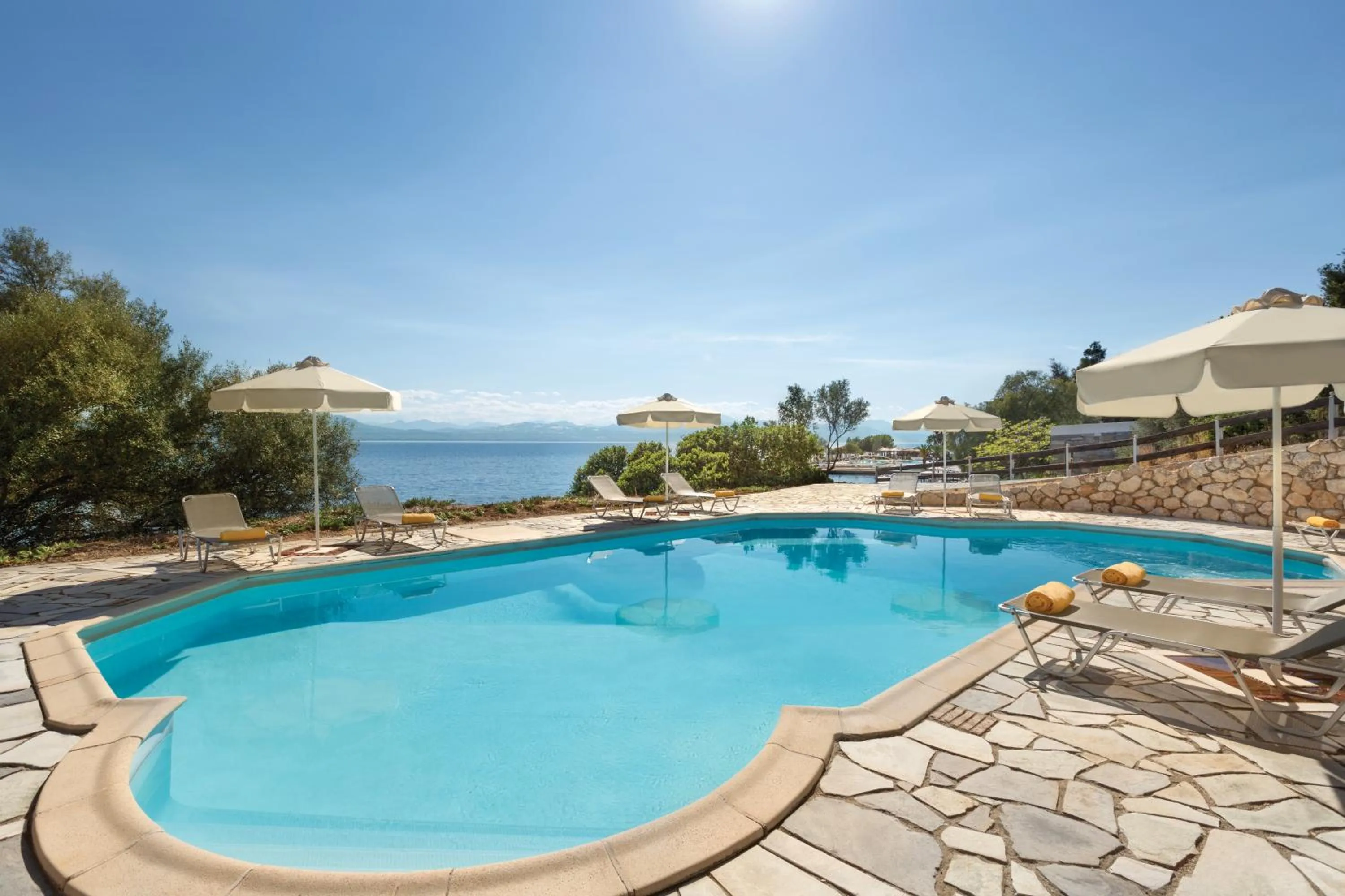 Pool view in Wyndham Loutraki Poseidon Resort