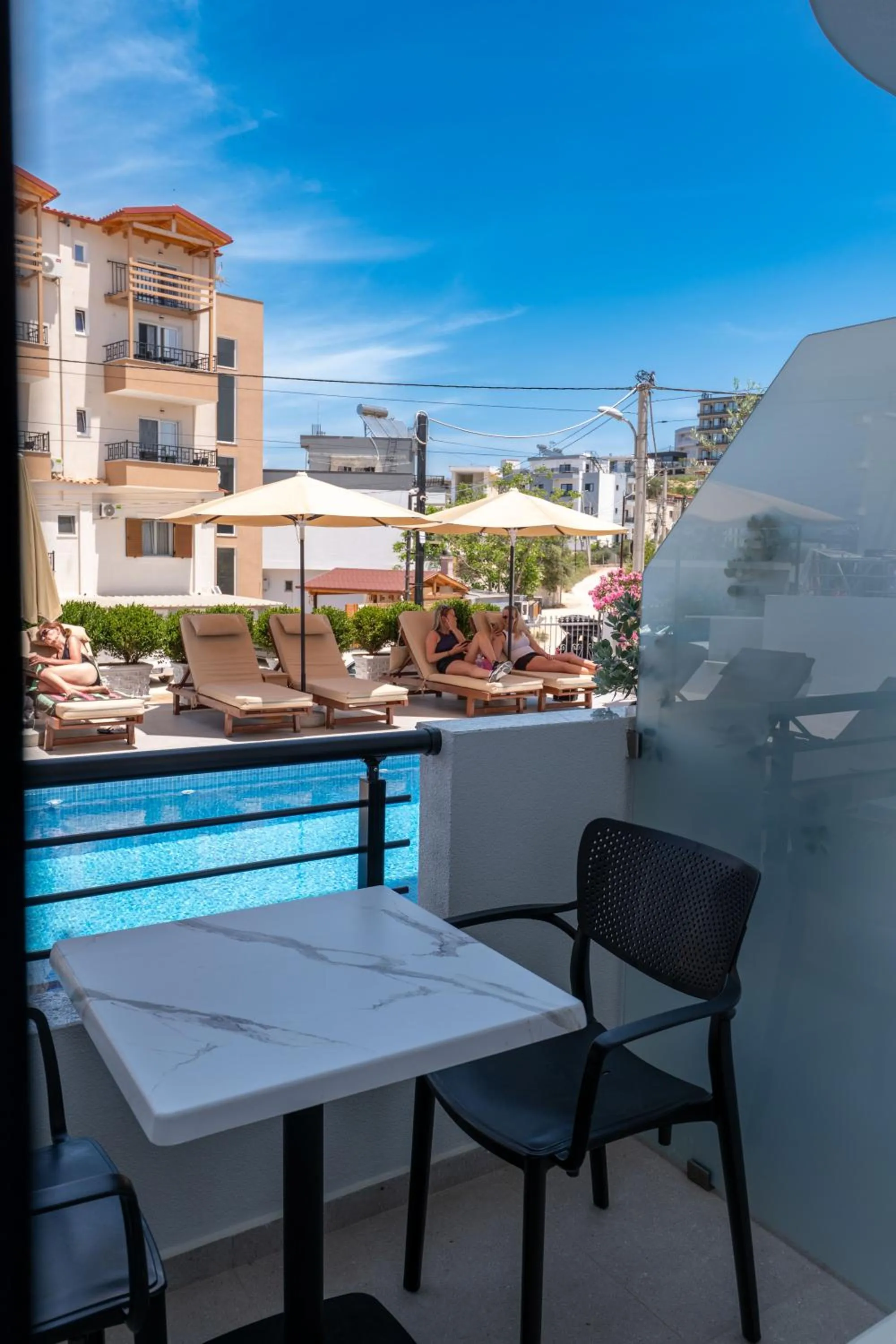 Pool view in Monel Hotel