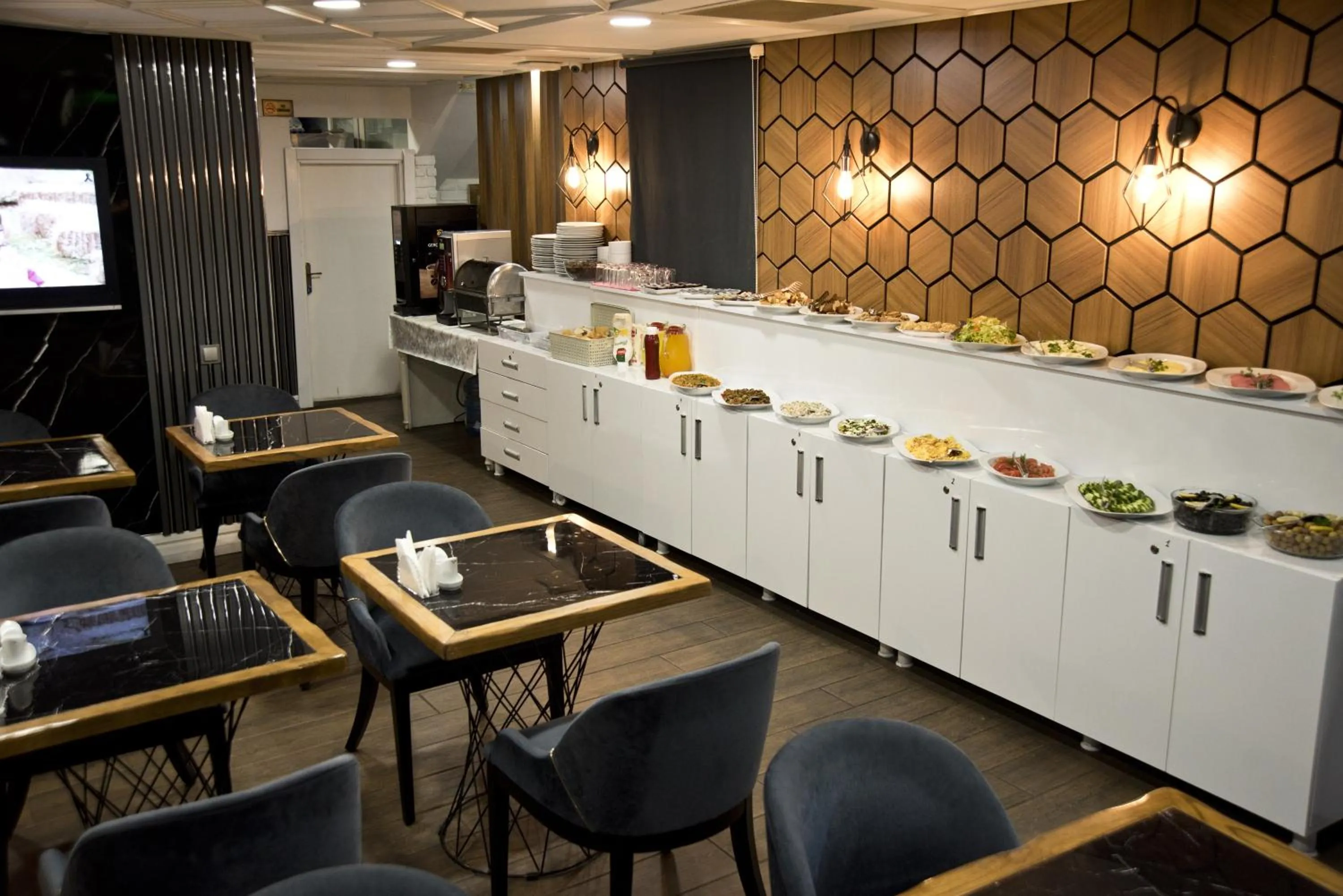 Buffet breakfast in Nova City Hotel