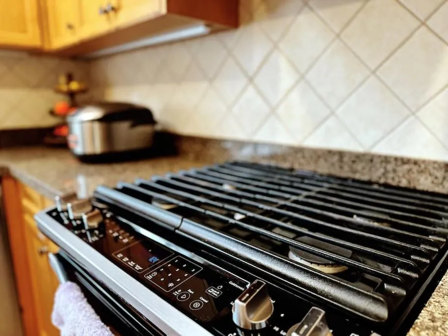 stove in Super Cosy 8Bed & 6Bath in Vancouver heart near to airport and DownTown