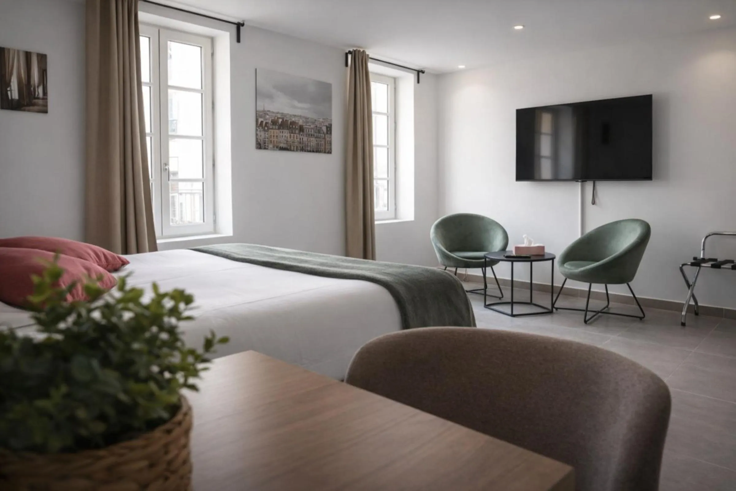 Bedroom, Bed in SOUS LES PLATANES