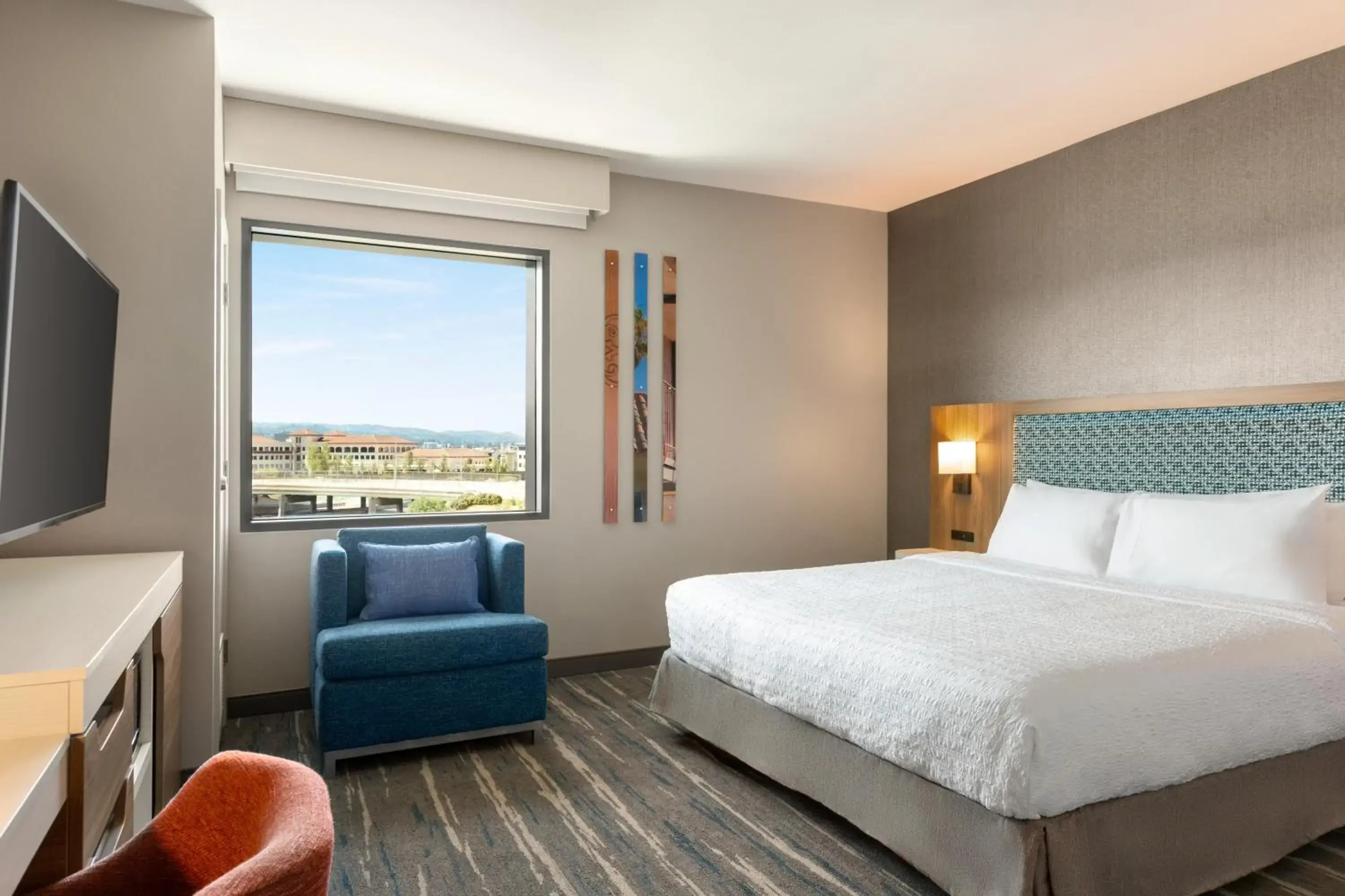 King Room with Roll-In Shower - single occupancy - Mobility and Hearing Access in Hampton Inn & Suites San Mateo-San Francisco Airport King Room with Roll-In Shower - single occupancy - Mobility and Hearing Access in Hampton Inn & Suites San Mateo-San Francisco Airport