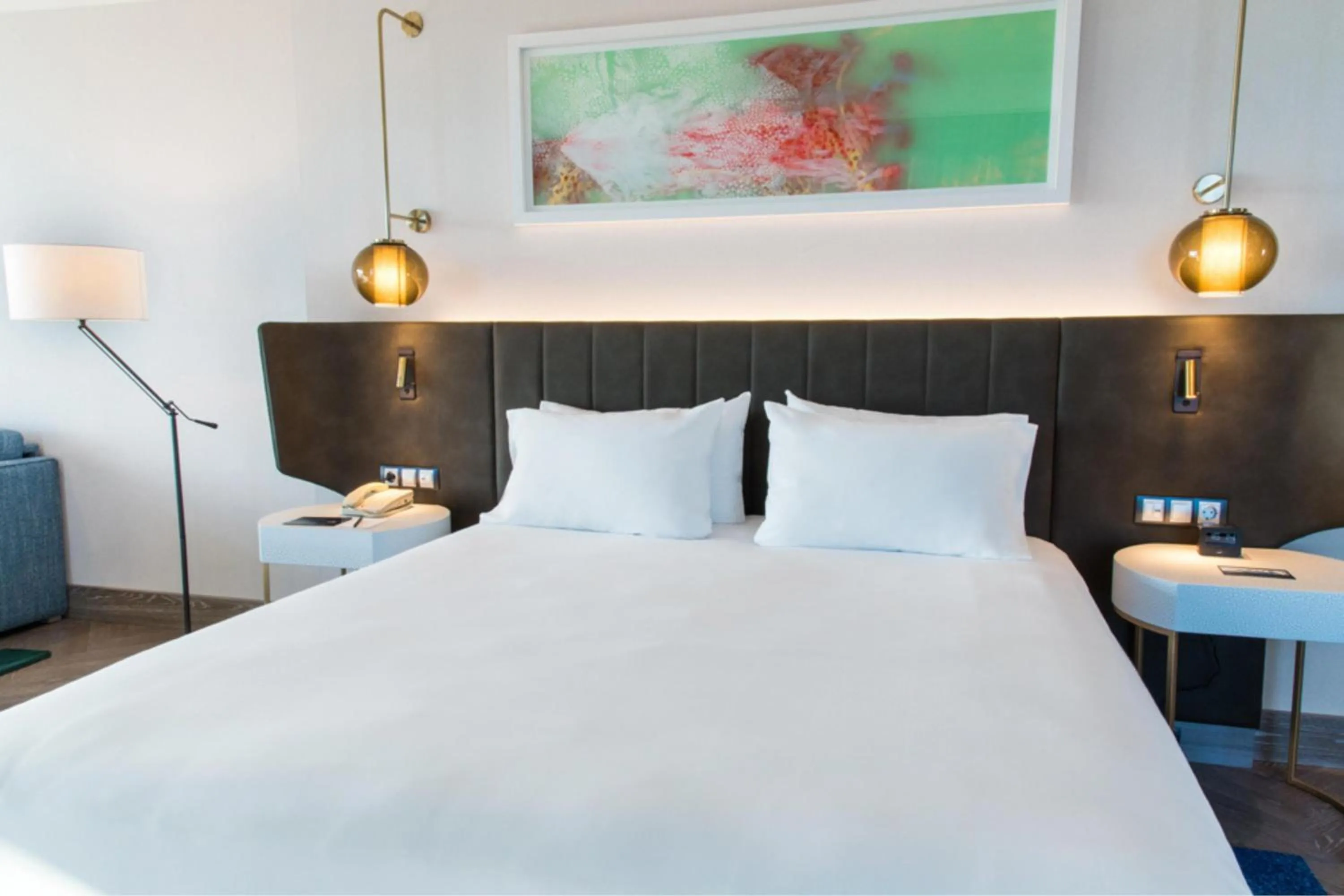 Bed in Hilton Diagonal Mar Barcelona