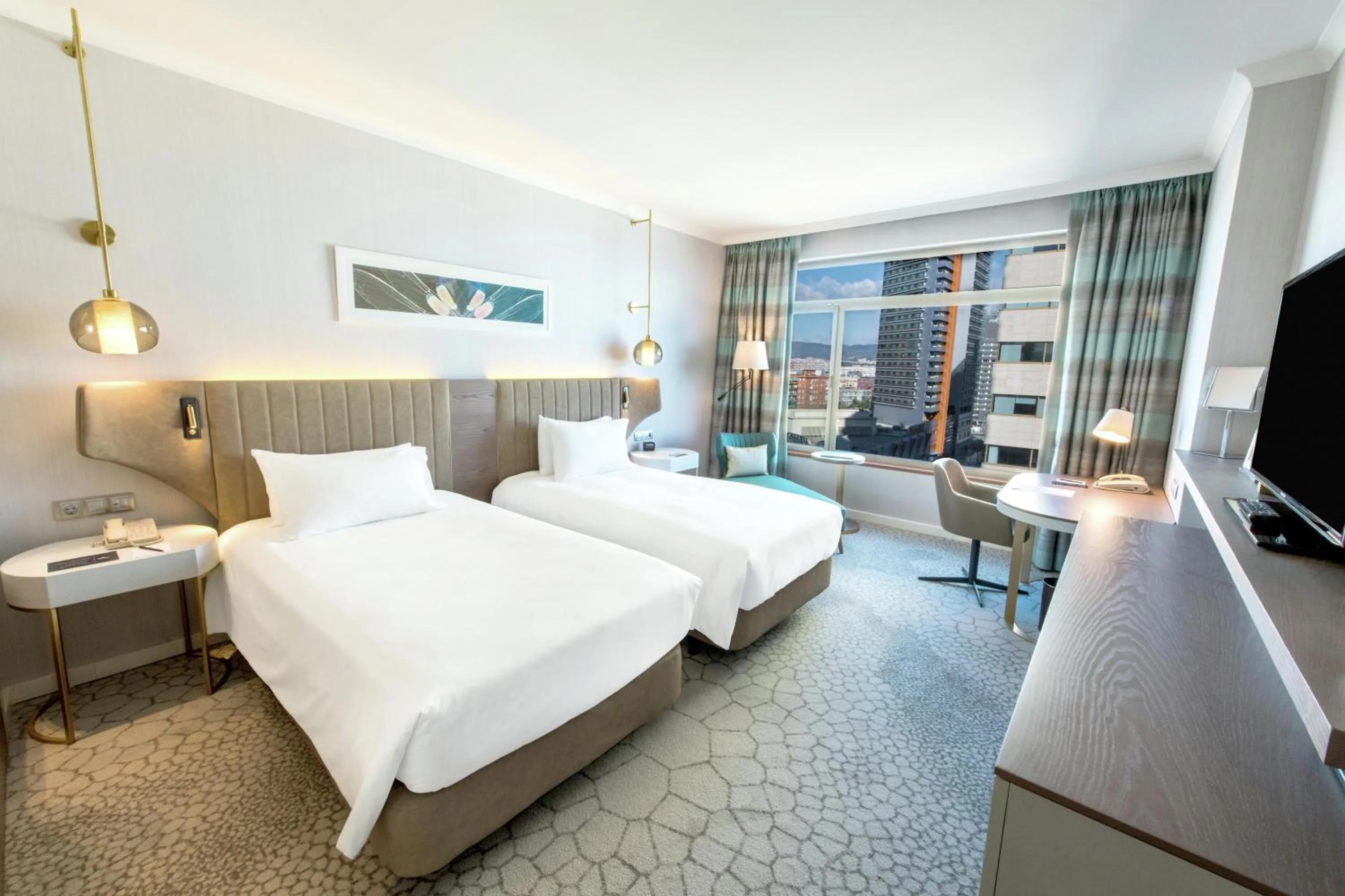 Bedroom, Bed in Hilton Diagonal Mar Barcelona