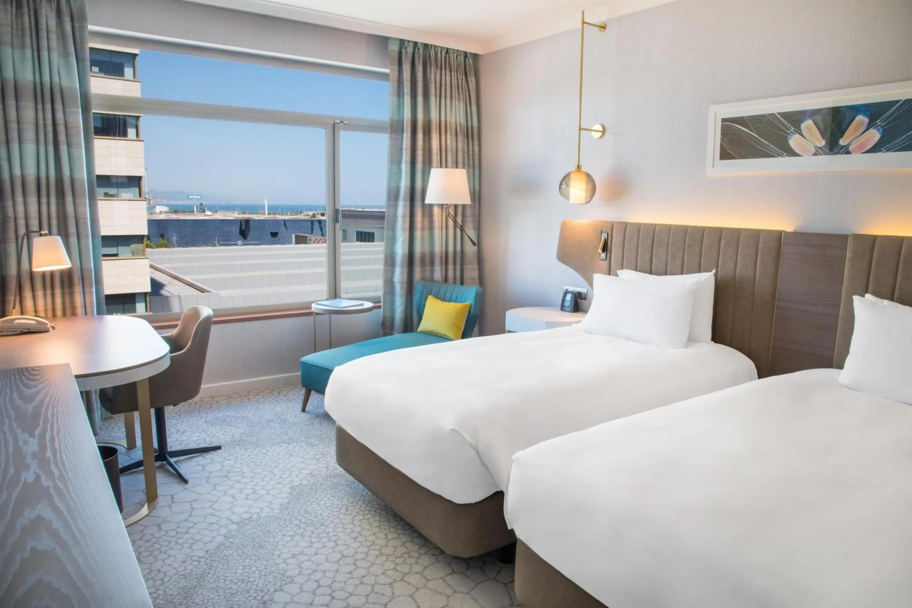 Bed in Hilton Diagonal Mar Barcelona