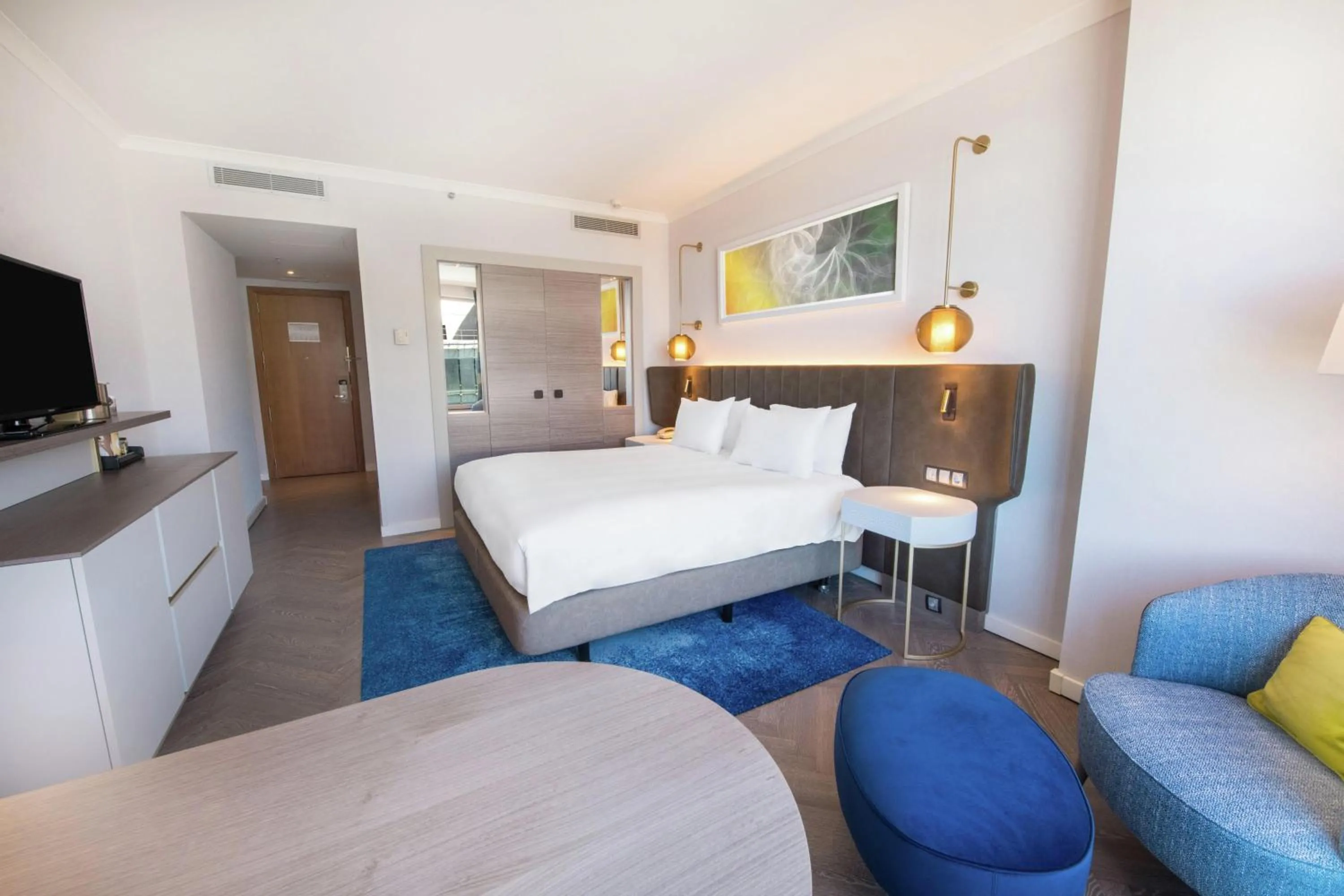 Bed in Hilton Diagonal Mar Barcelona